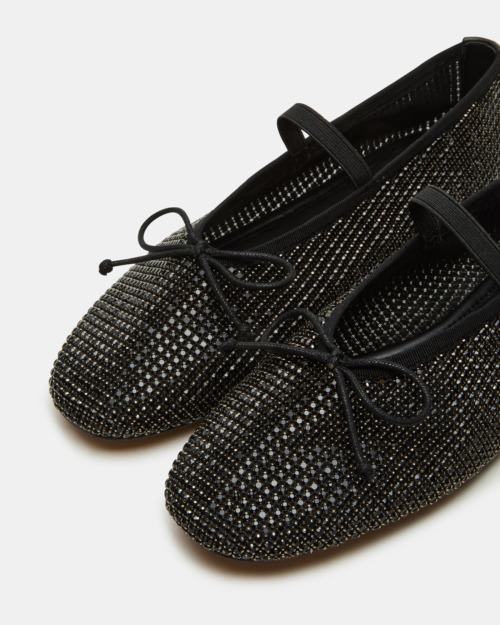 Delara Mary Jane ballet flats featuring rhinestone details