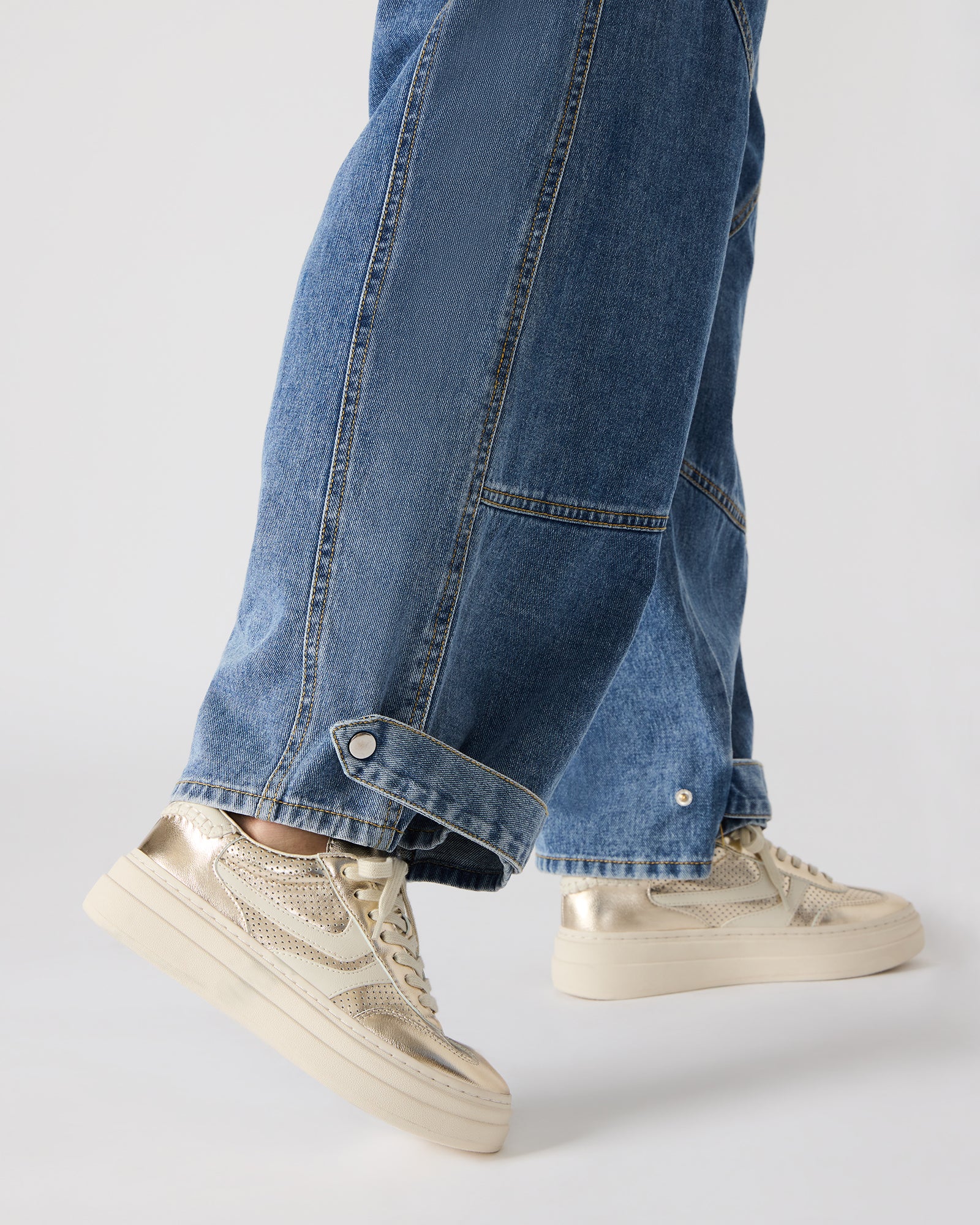Close-up of Dodge vegan sneakers showcasing the lace-up design