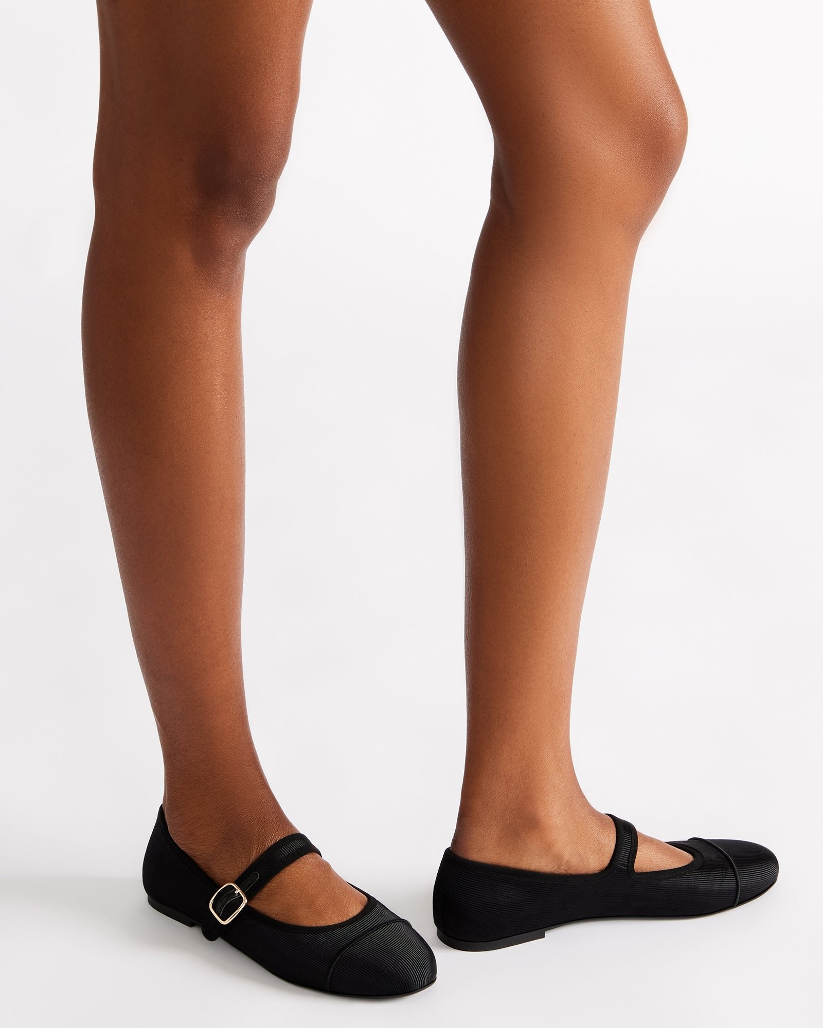 Close-up of the Mary Jane buckle closure on these ballet flats