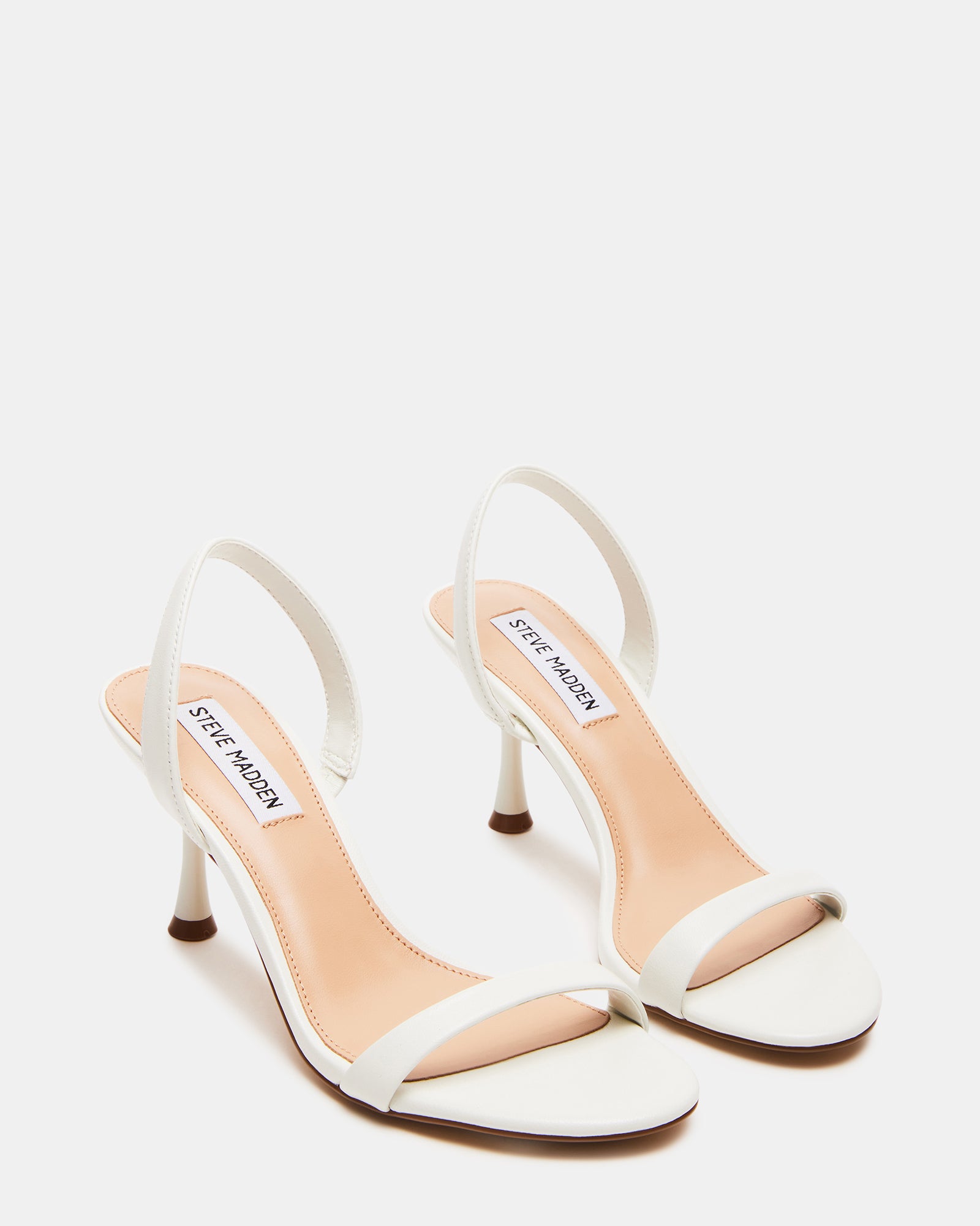 Close-up of the kitten heel and leather upper of ELMA ICE shoes