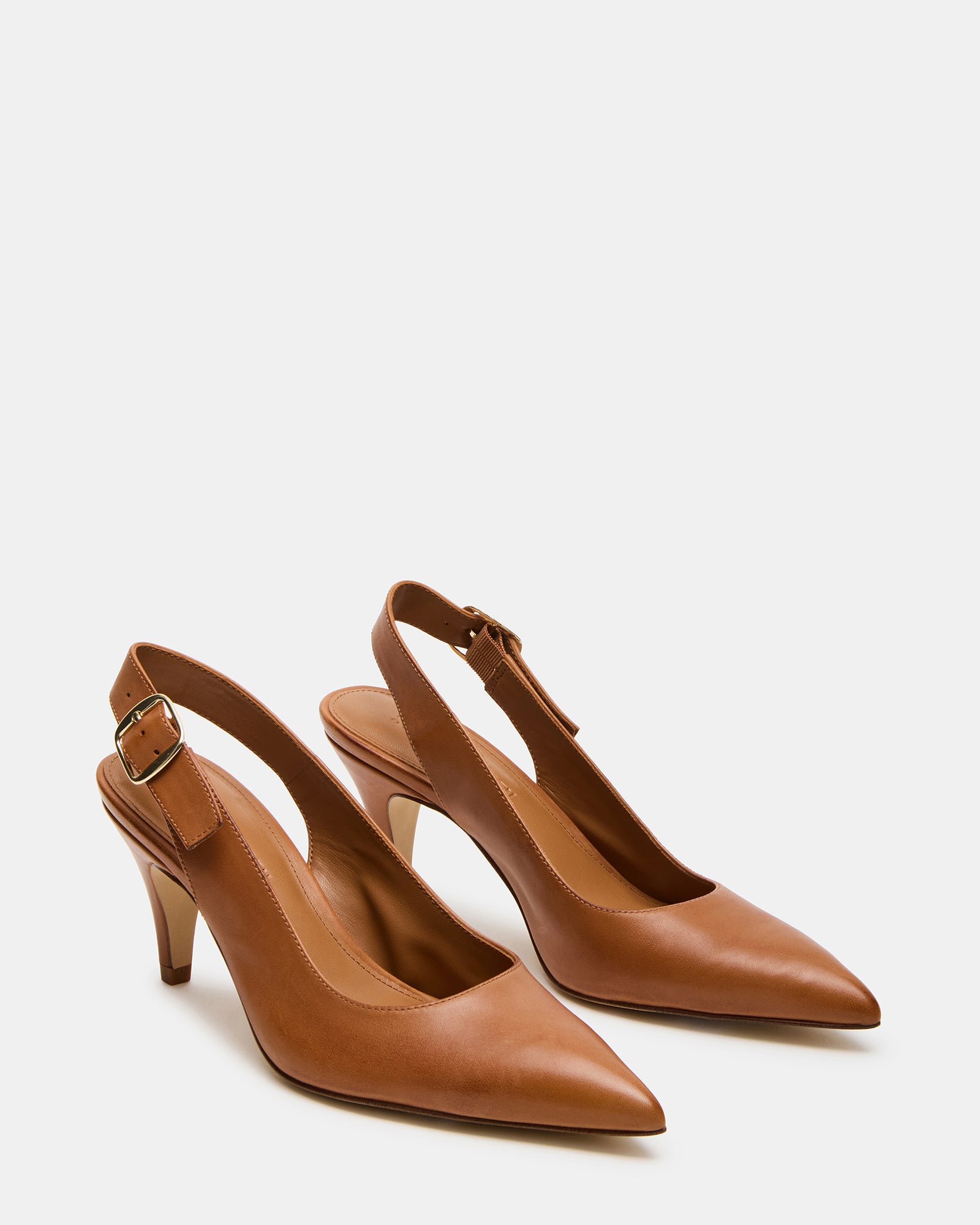 Side view of slingback heels highlighting the 3-inch heel height