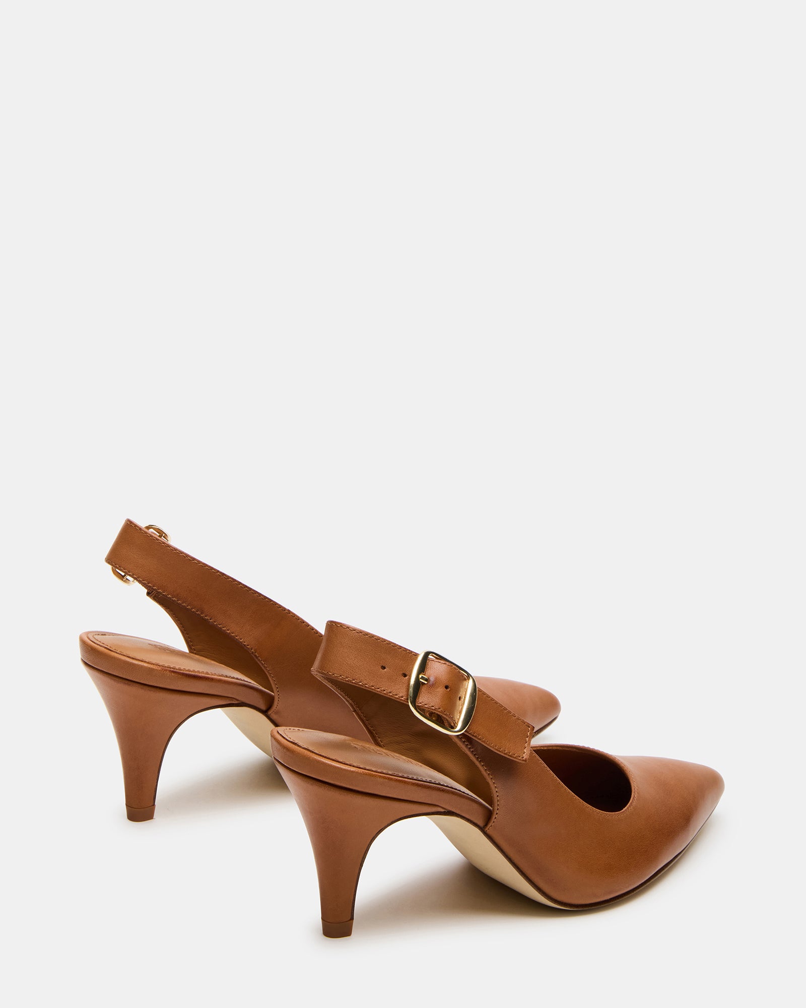 Side view of slingback heels highlighting the 3-inch heel height