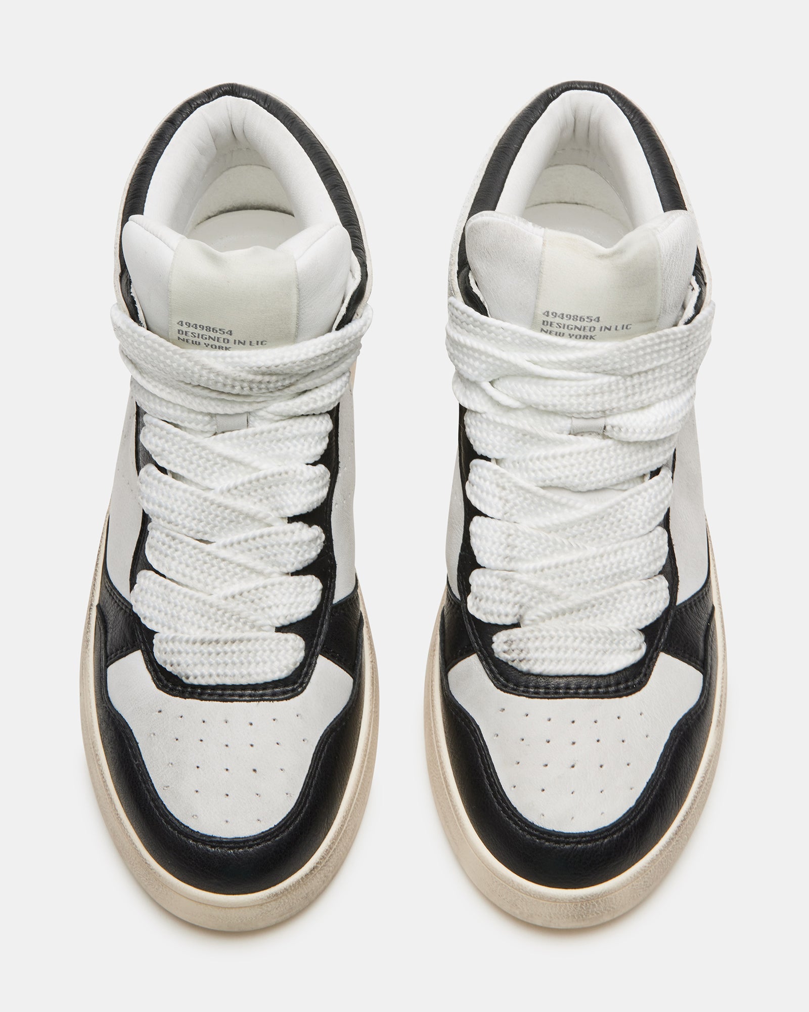 Front view of Endless Classic White Platform Sneakers
