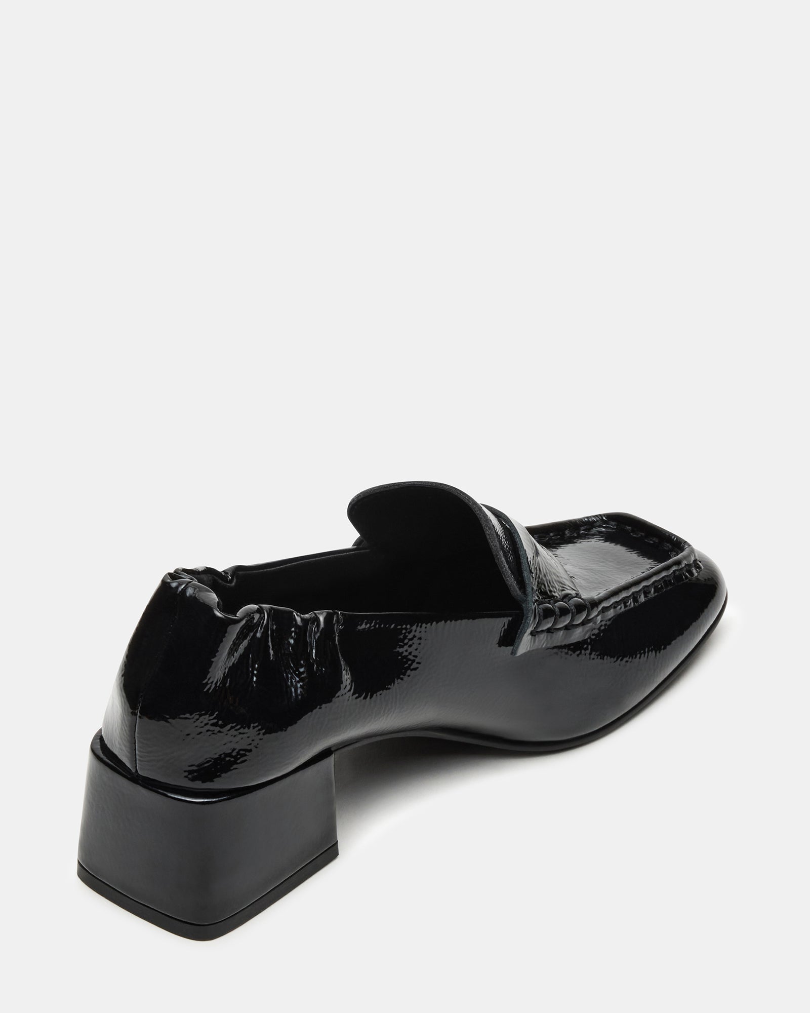Side view of Estee loafers showcasing the 1.75-inch structured heel ideal for workwear