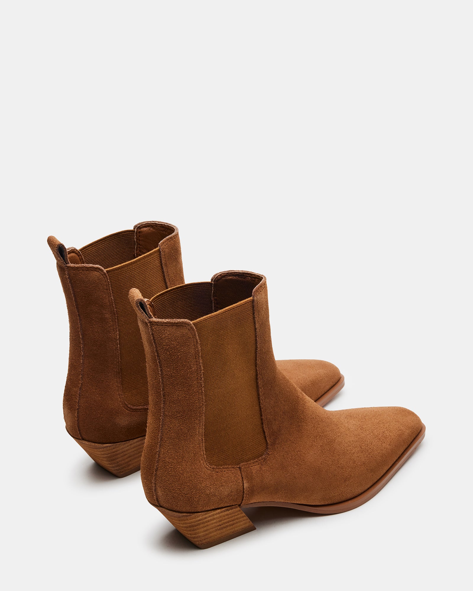 Close-up of the ankle strap and square toe design