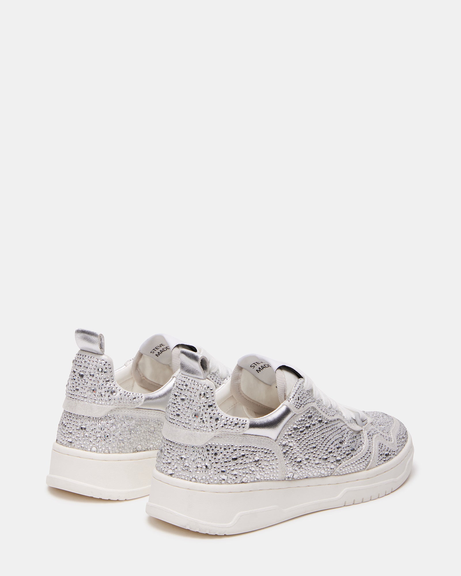 Side view of Everlie Rhinestone Sneakers emphasizing sleek design.