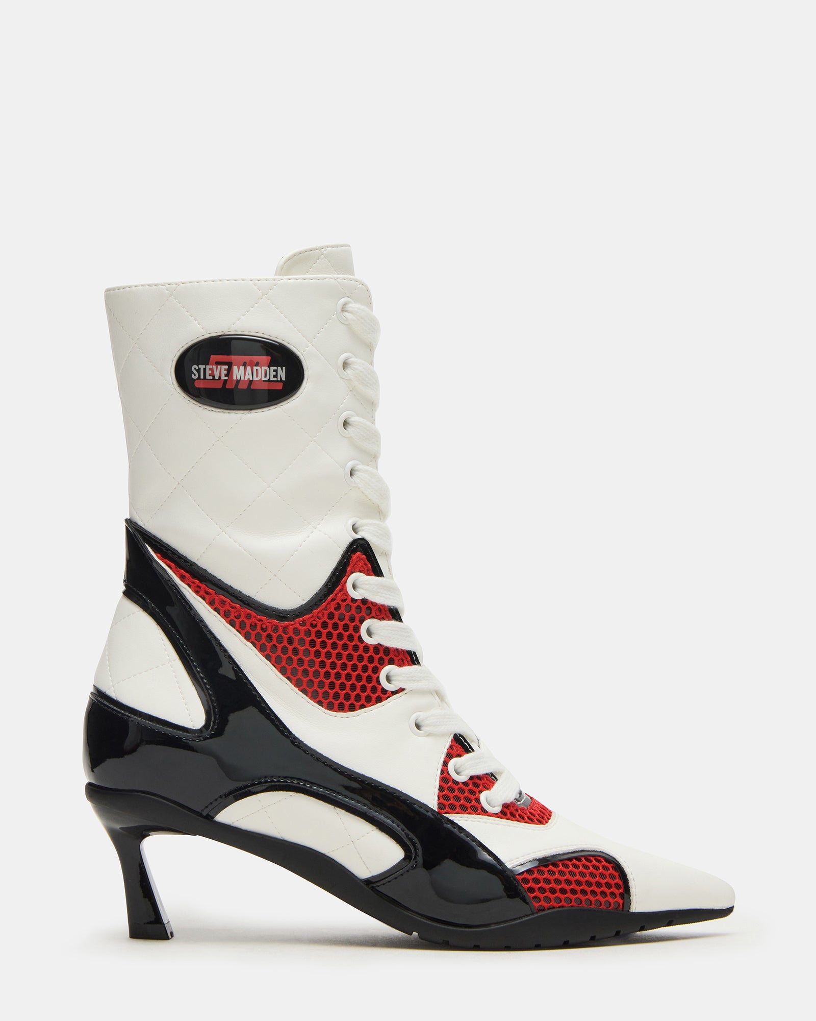 Fangio ankle booties with pointed toe and kitten heel, ideal for office wear.