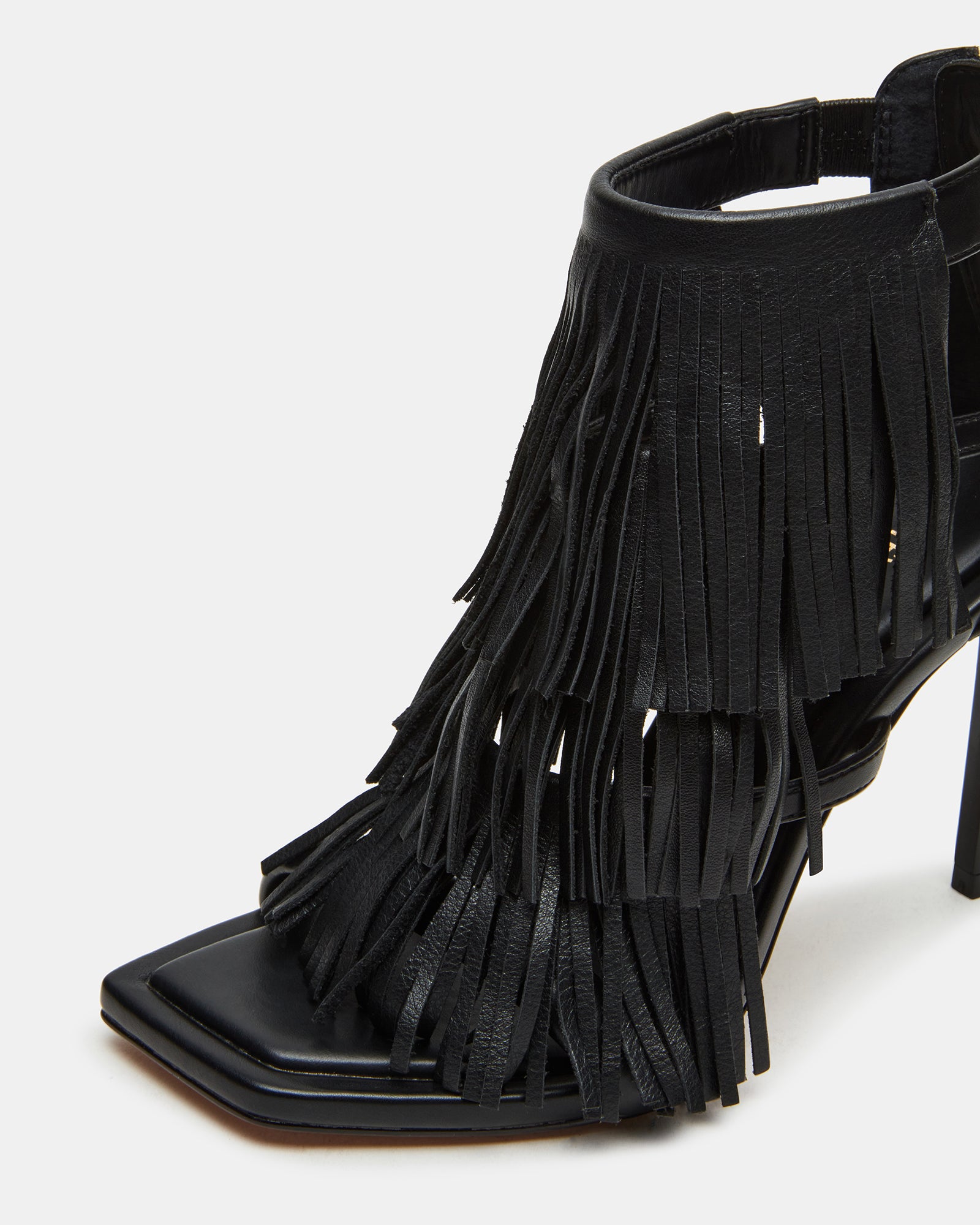 Back angle showing stiletto heel height and sleek silhouette