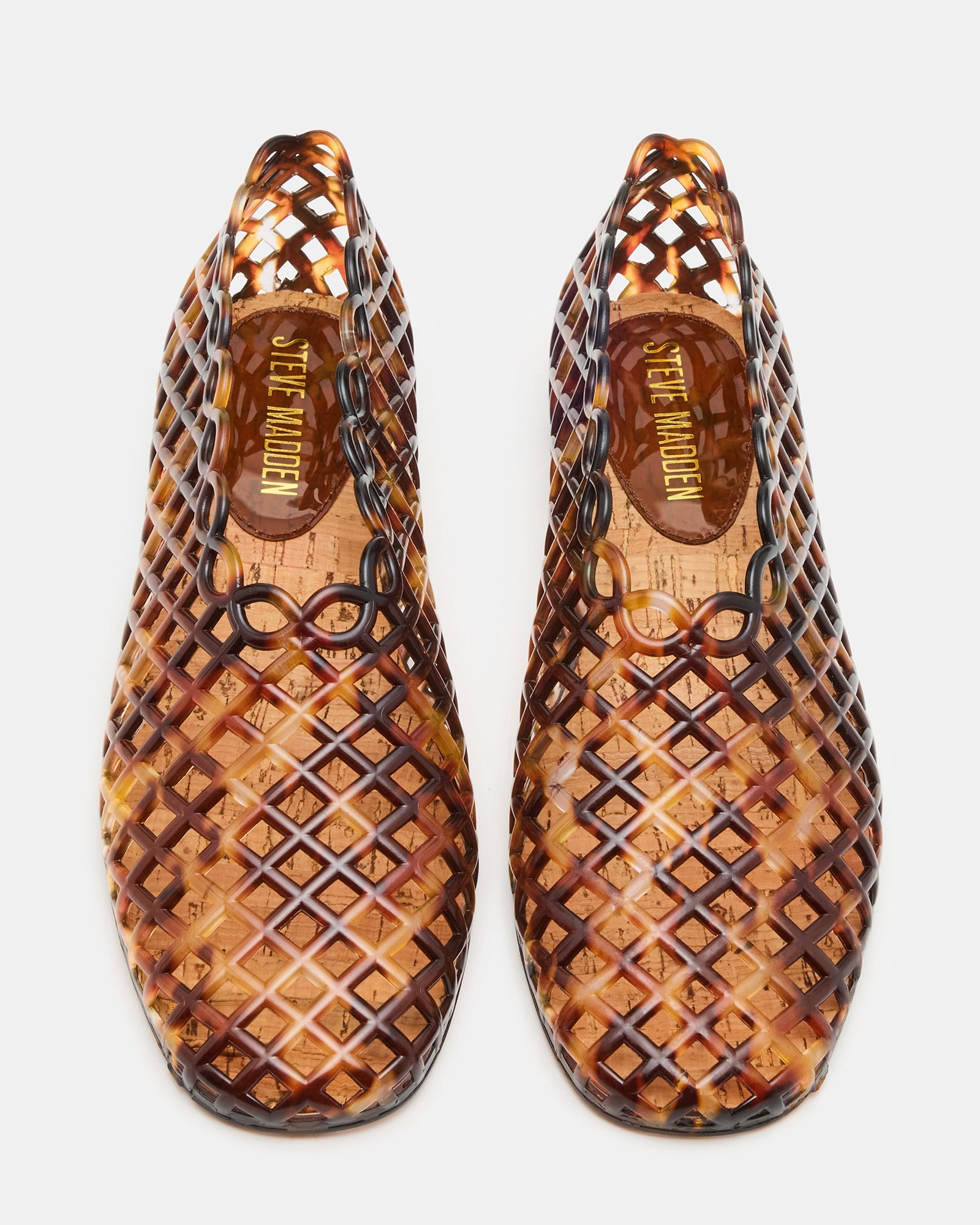 Top angle showing the breathable jelly design and tortoise-pattern finish