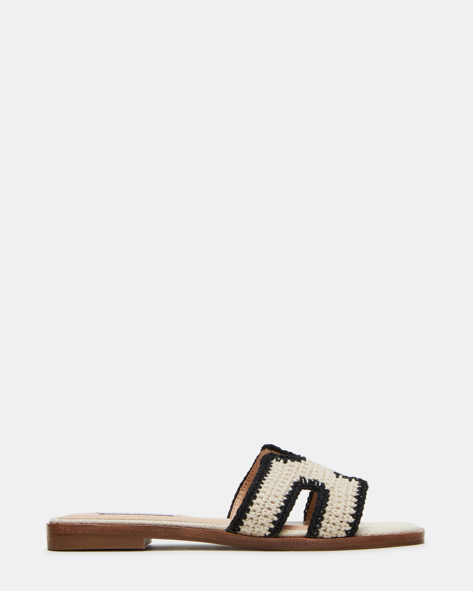 HADYN flat sandals for women, side view showing cutout strap design