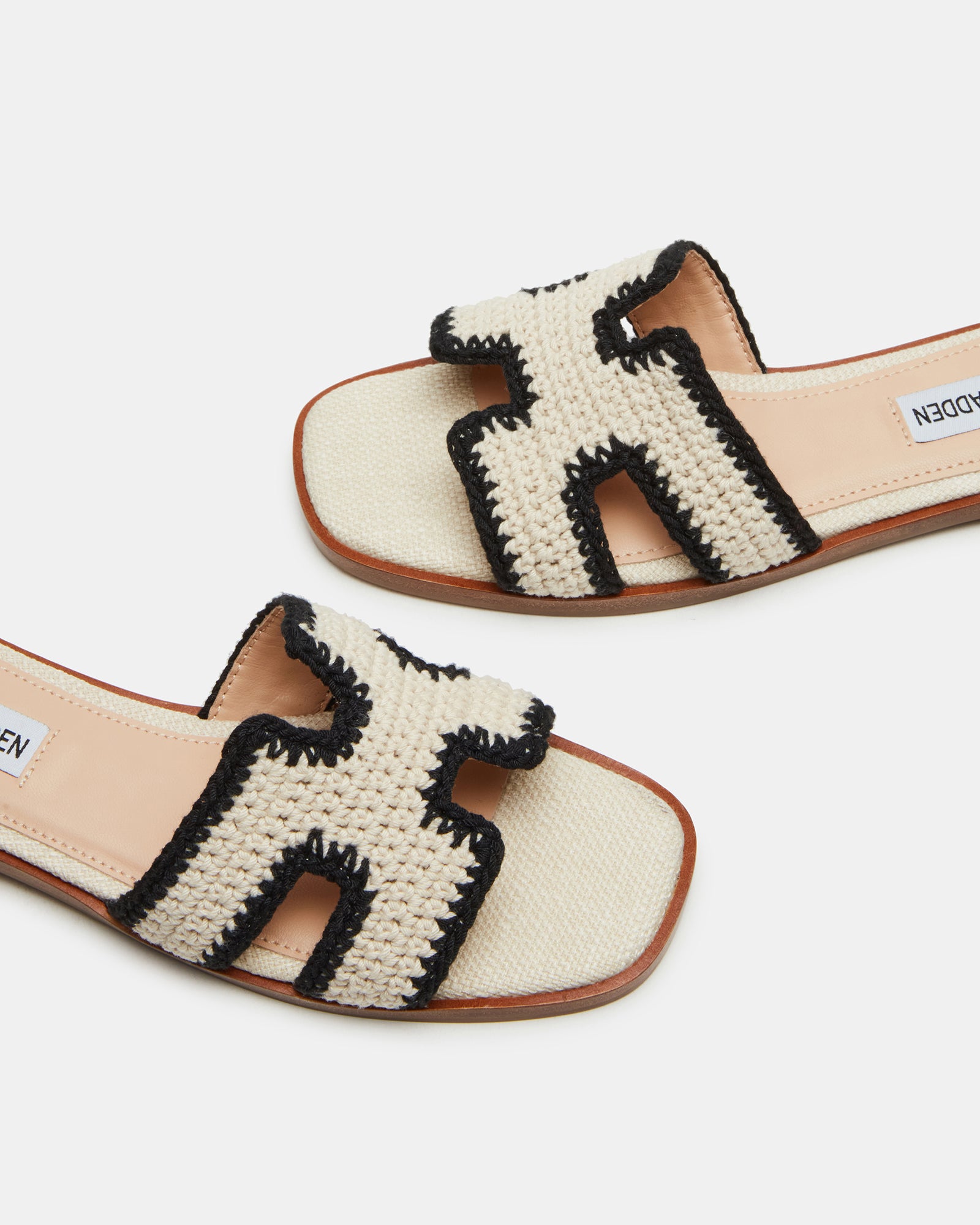 HADYN flat sandals for women, side view showing cutout strap design