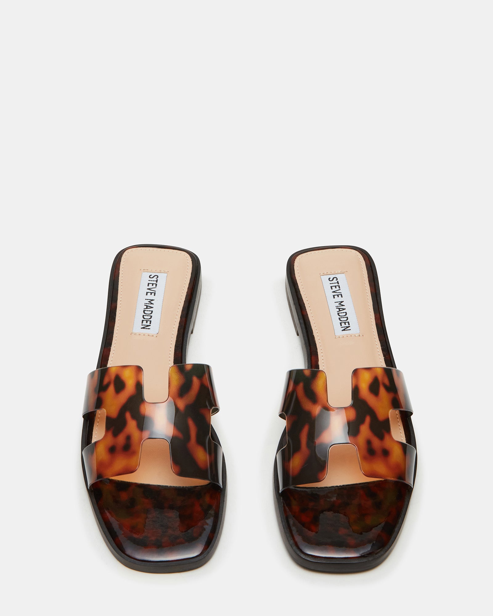 Close-up of tortoiseshell-inspired cutout details on strap