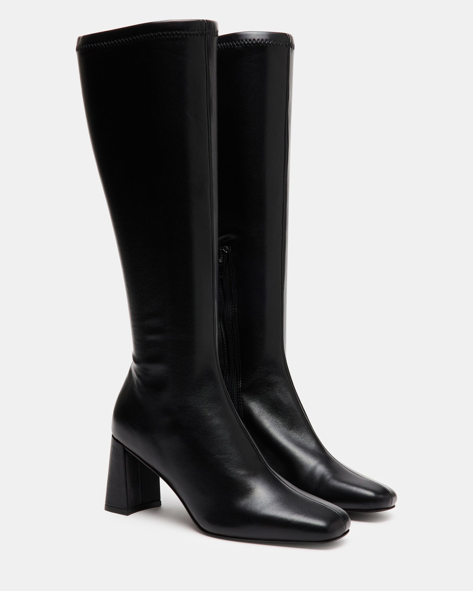 Detail shot of zipper closure and vegan leather texture, great for Chicago winter wear.