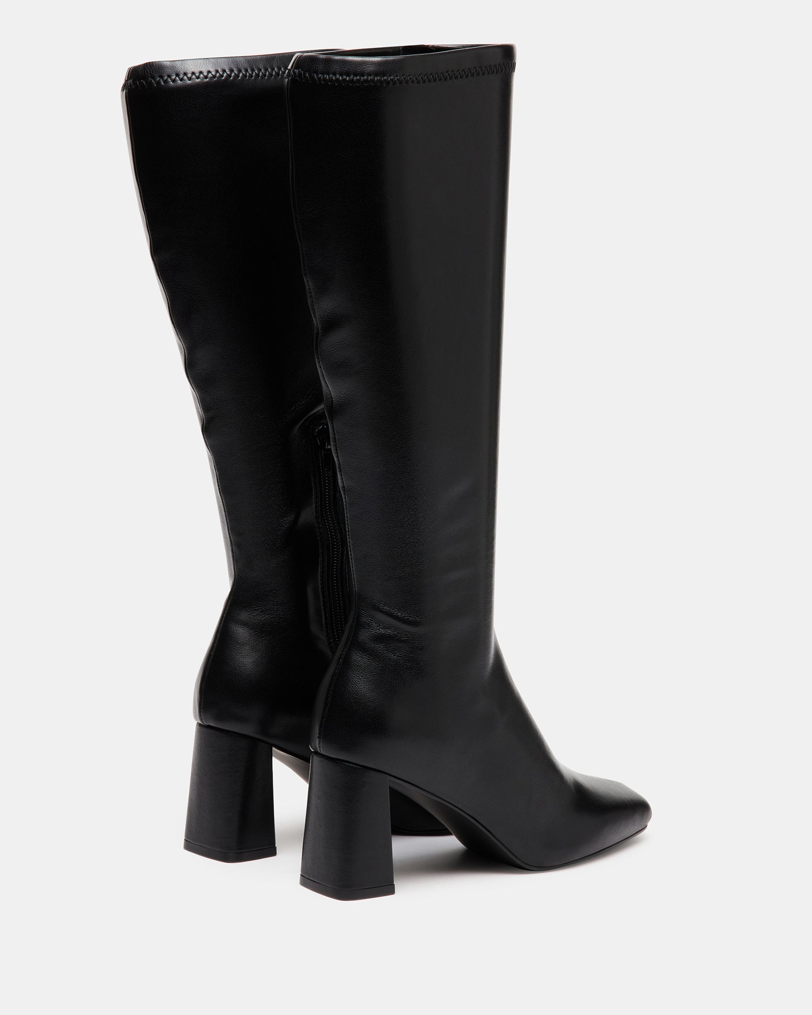 Detail shot of zipper closure and vegan leather texture, great for Chicago winter wear.