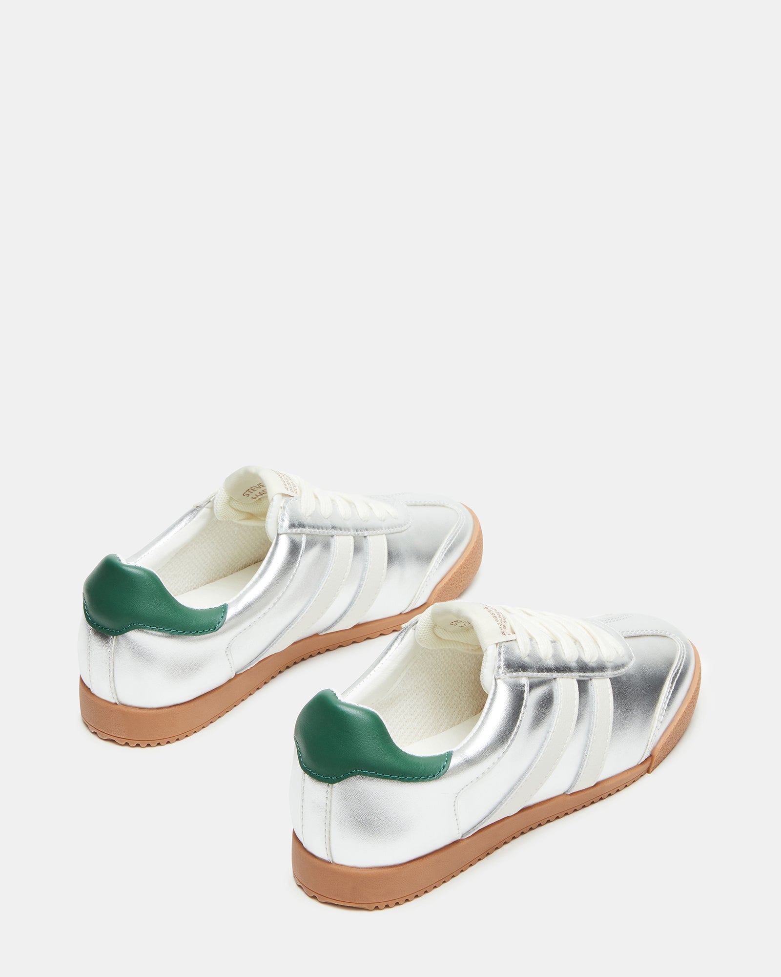 Fashionable HUDSIN Silver Multi sneakers paired with casual wear for everyday style