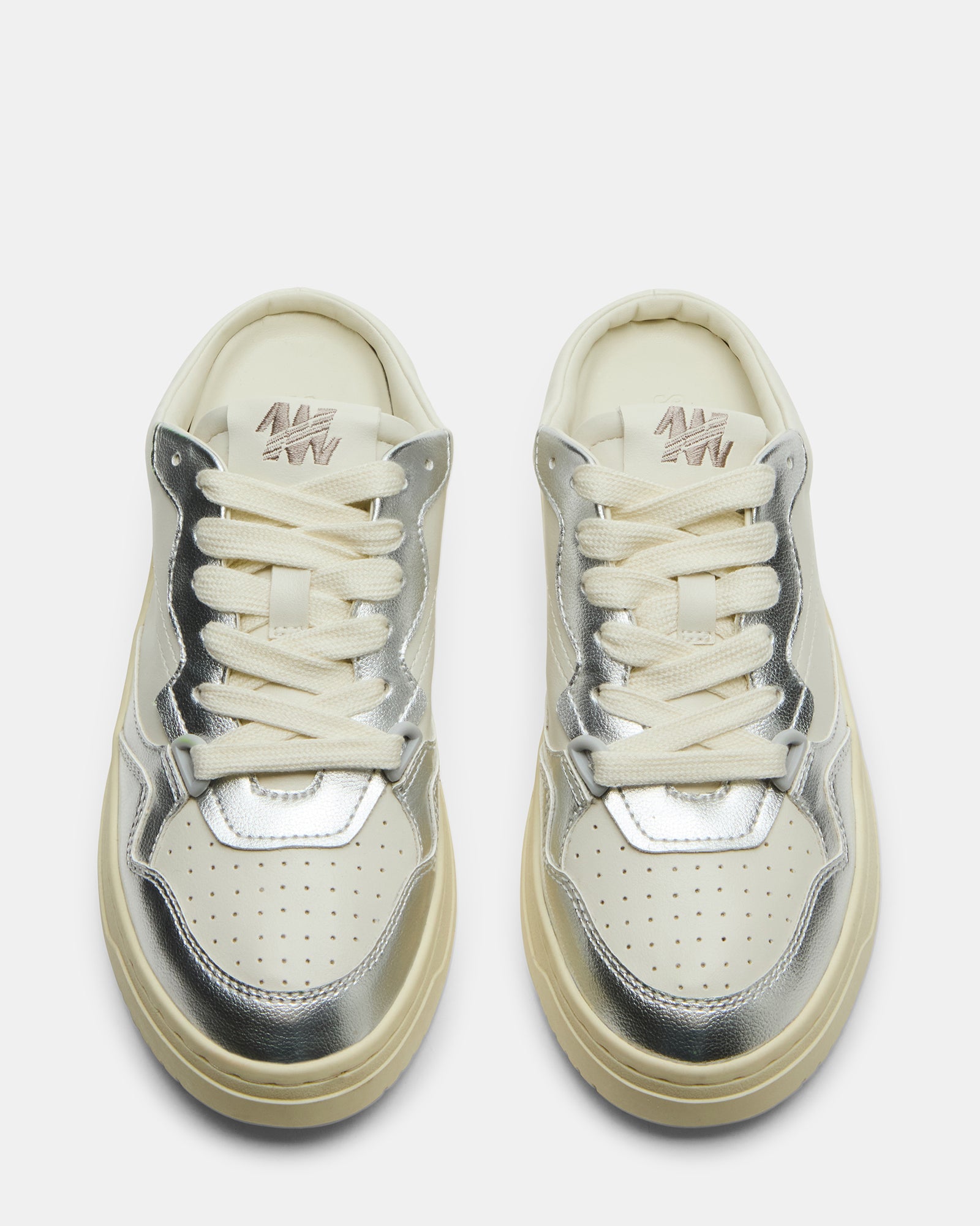 Jensen Silver Multi slip-on sneakers showcasing the sleek design.