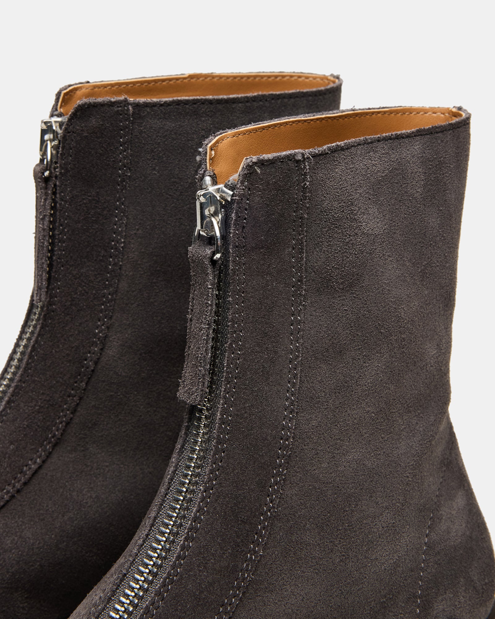 Womens ankle boots in grey suede, perfect for everyday wear.