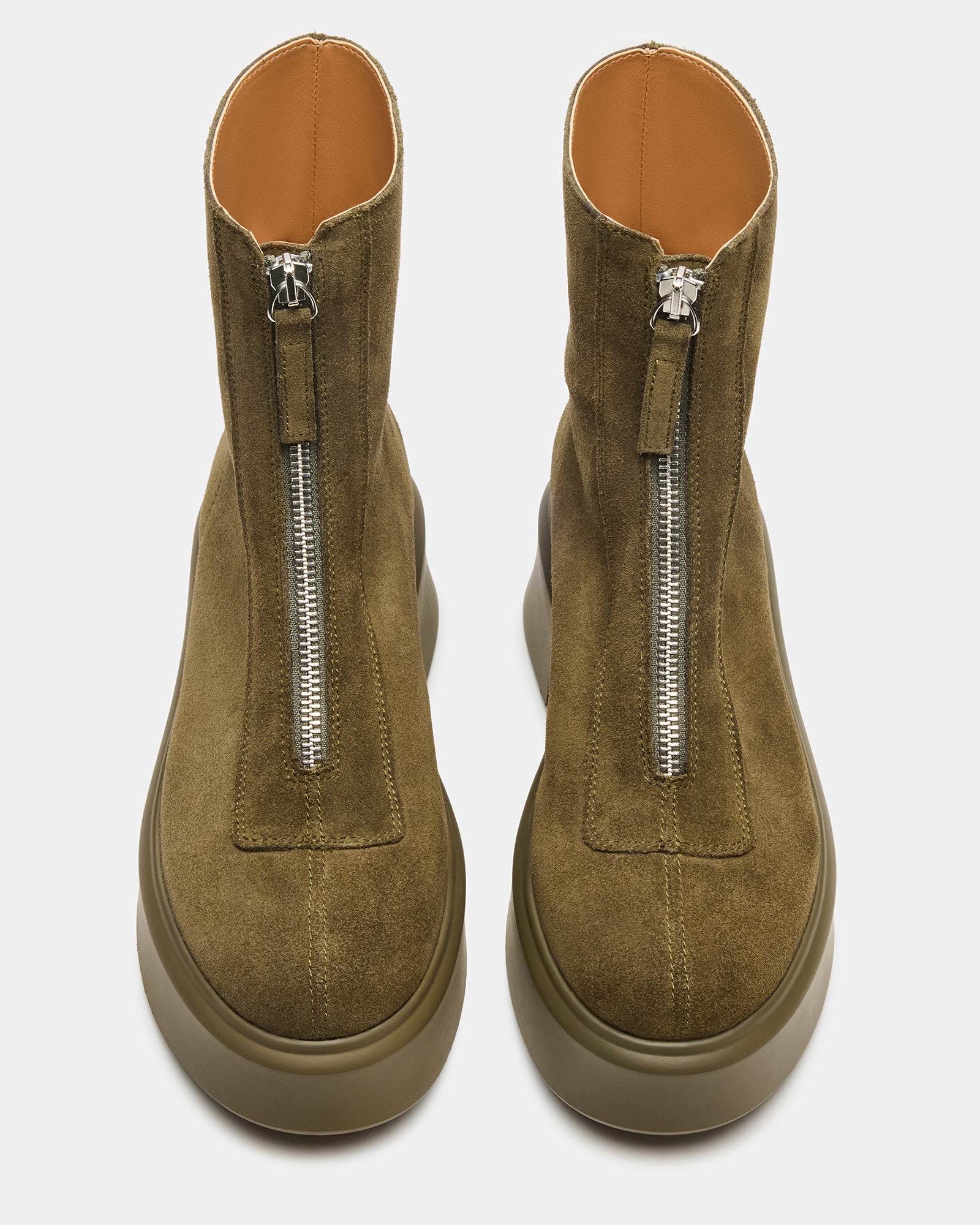 Side view of womens brown suede boots perfect for daily wear.