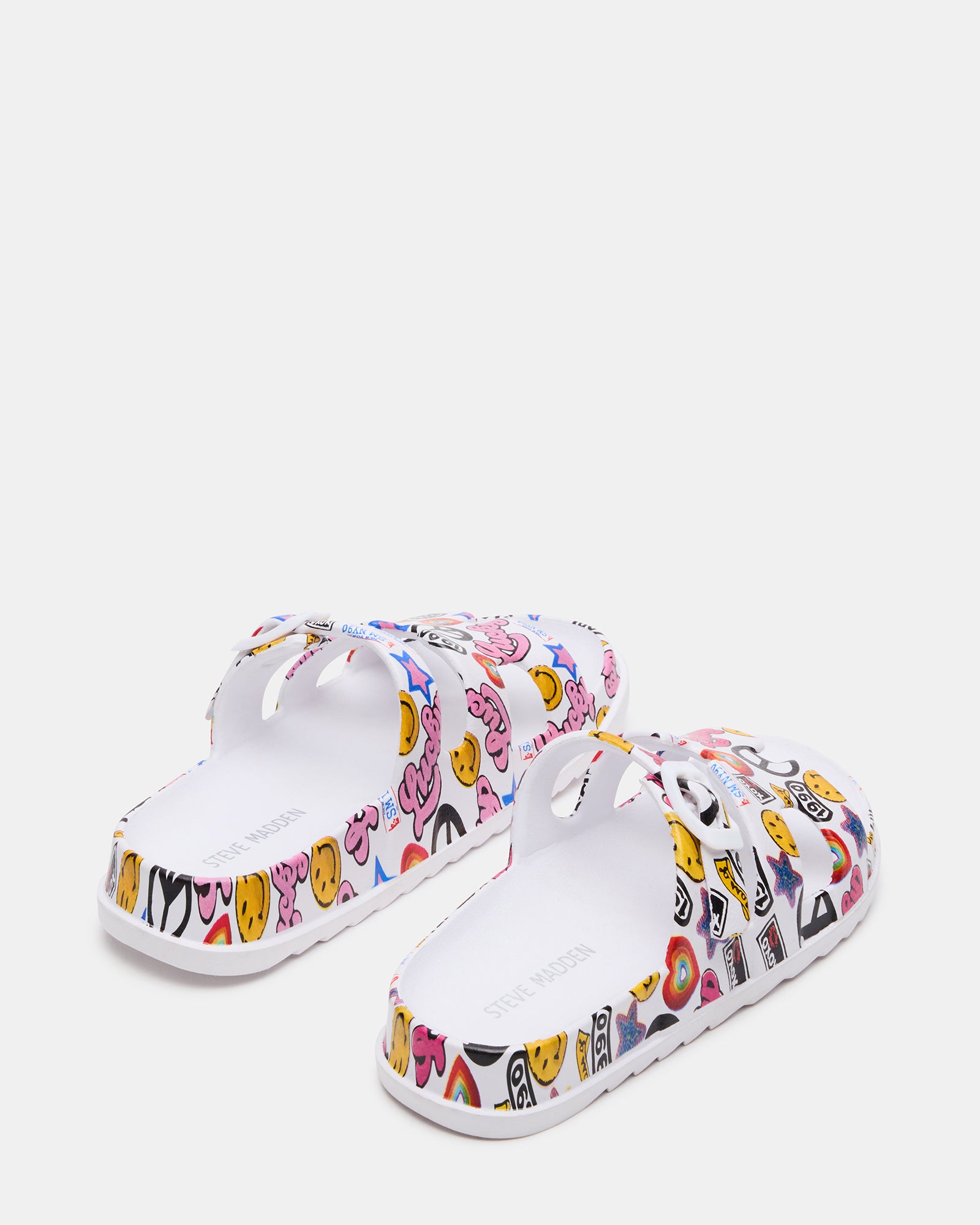 Kids wearing Spirit White Multi sandals during outdoor play