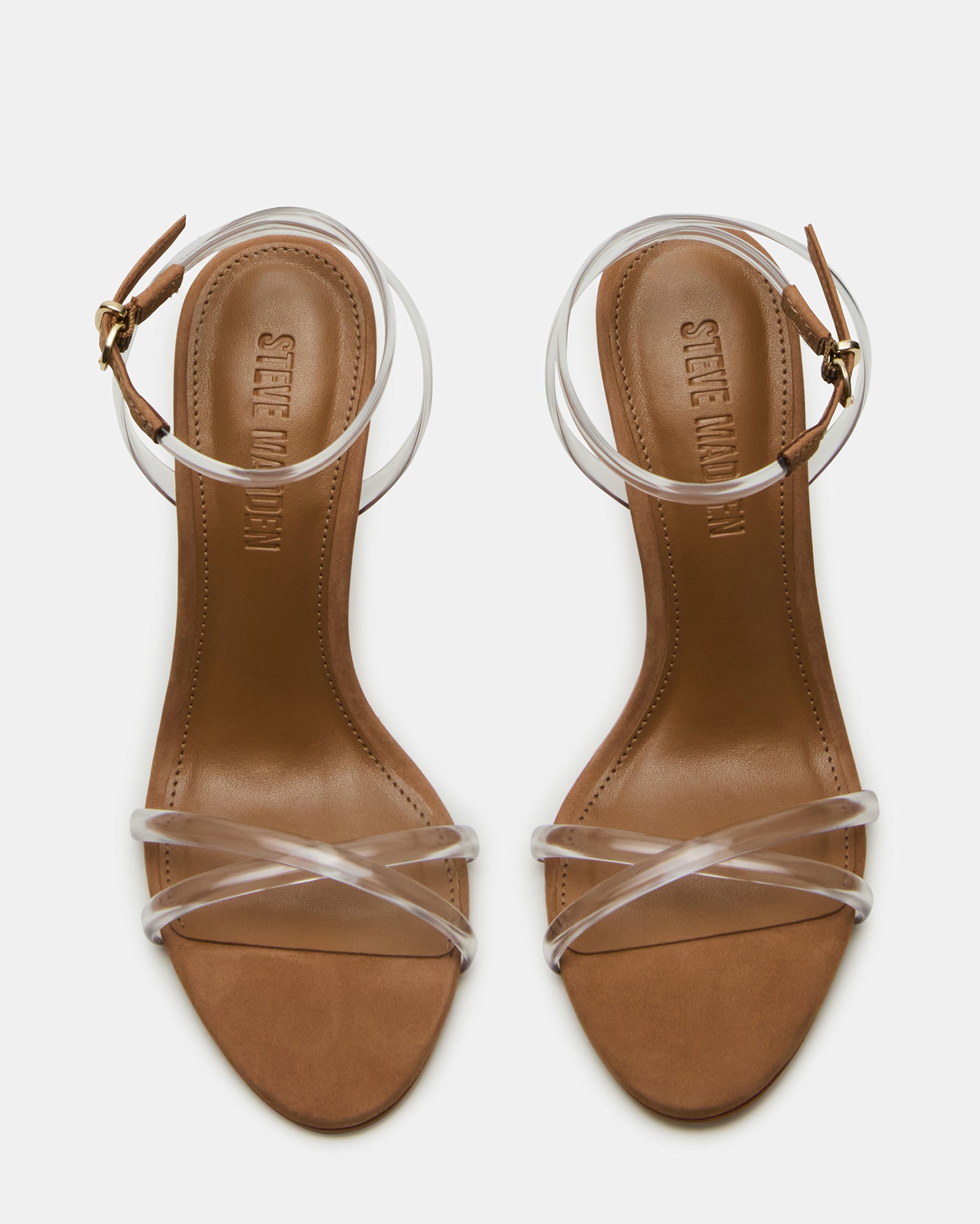 JYPSEY strappy heels in black, modeled on foot with evening dress