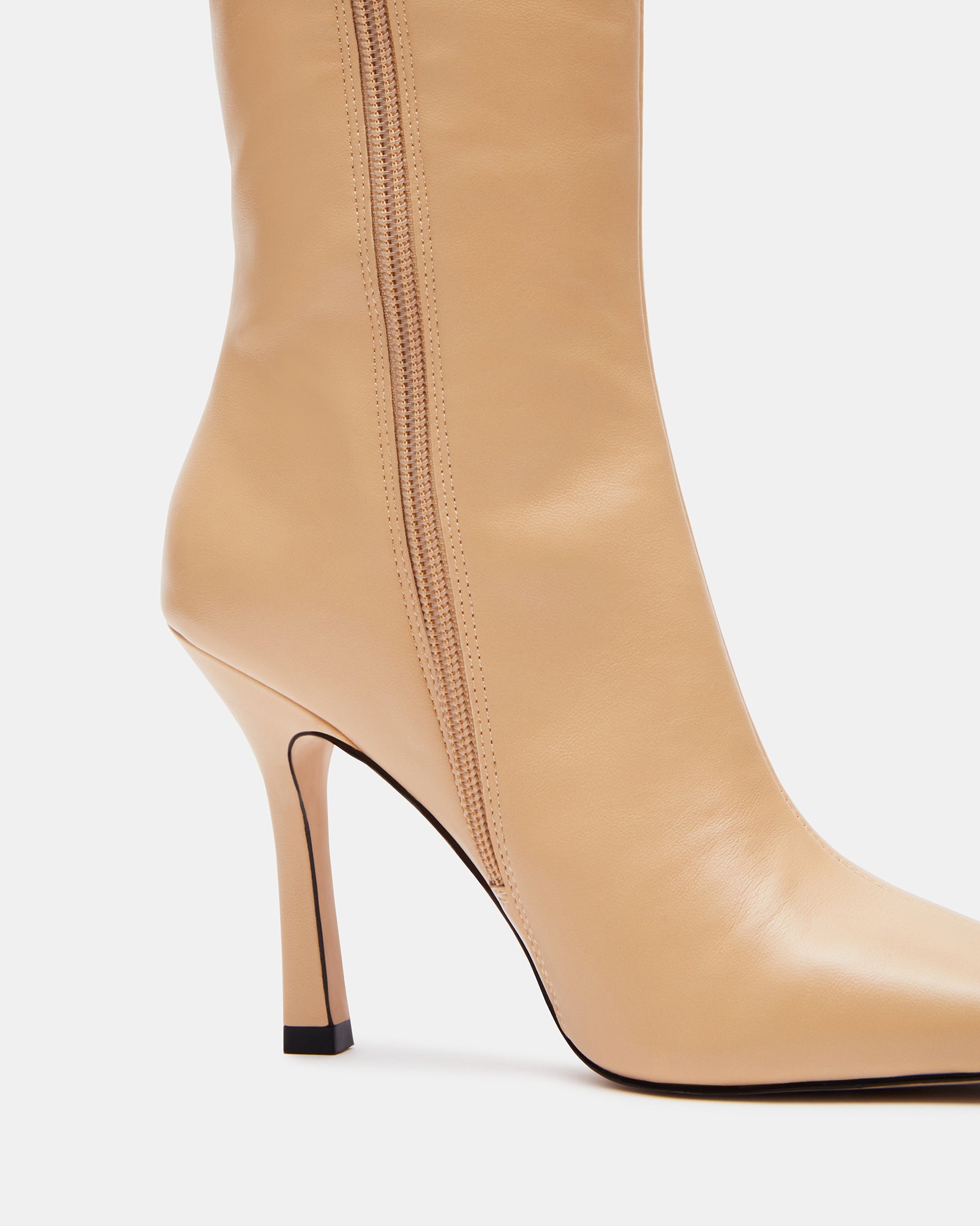 Front shot of Kalani boots highlighting the sharp square toe design