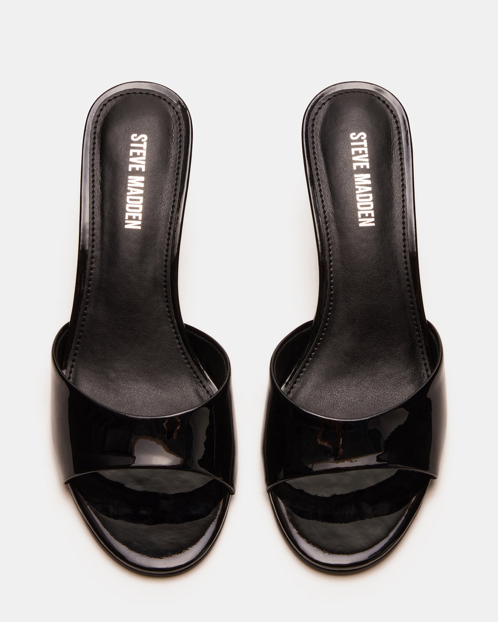 Side view of Kendrix black mule heels with 3-inch heel for daily wear