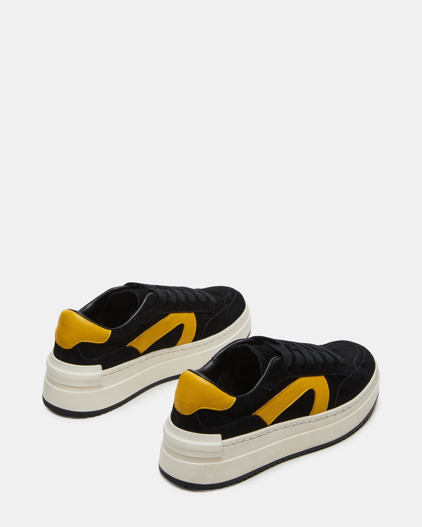 Top-down view showing lace-up design and textured suede finish