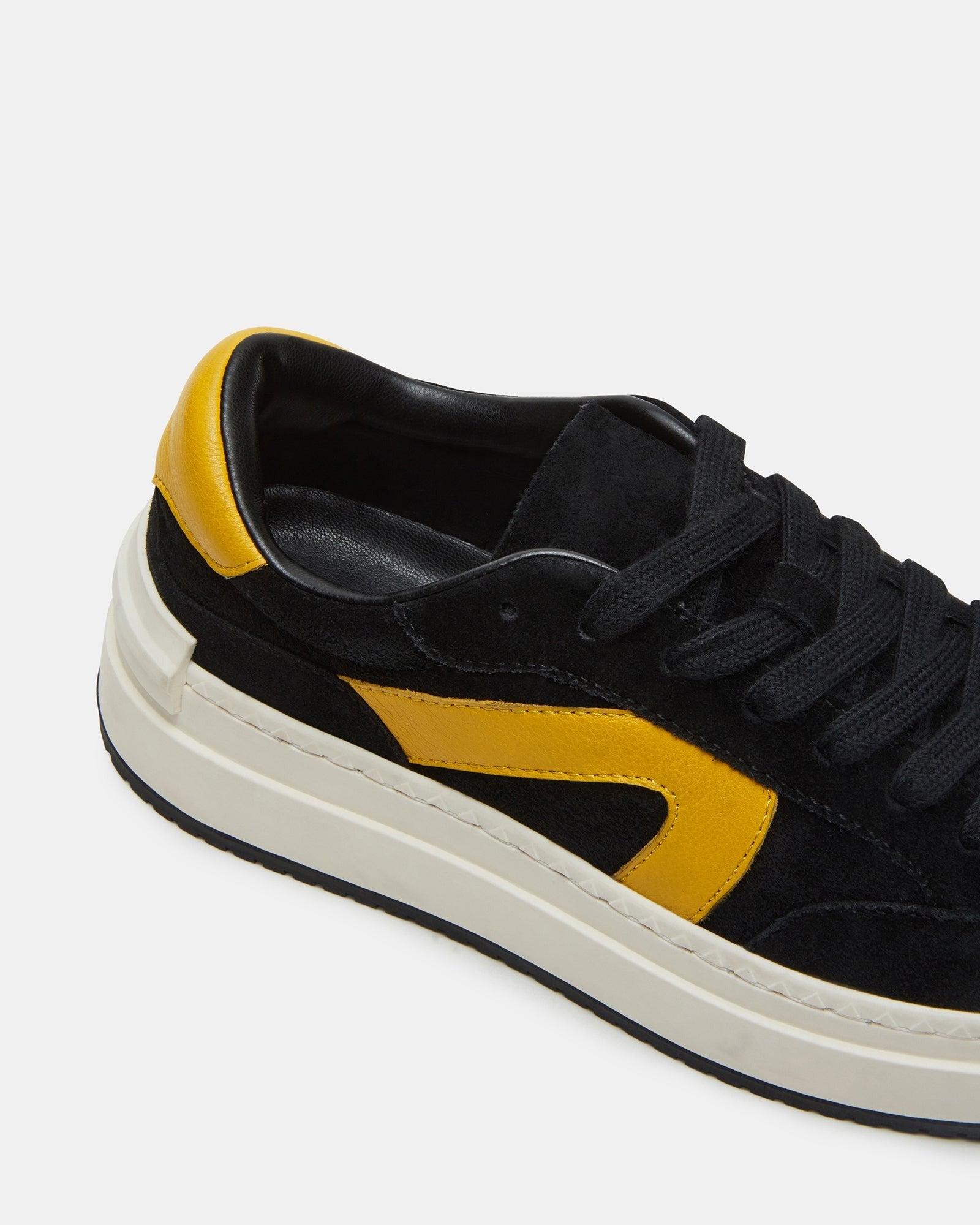 Close-up of 1.5-inch platform heel, perfect for city walks