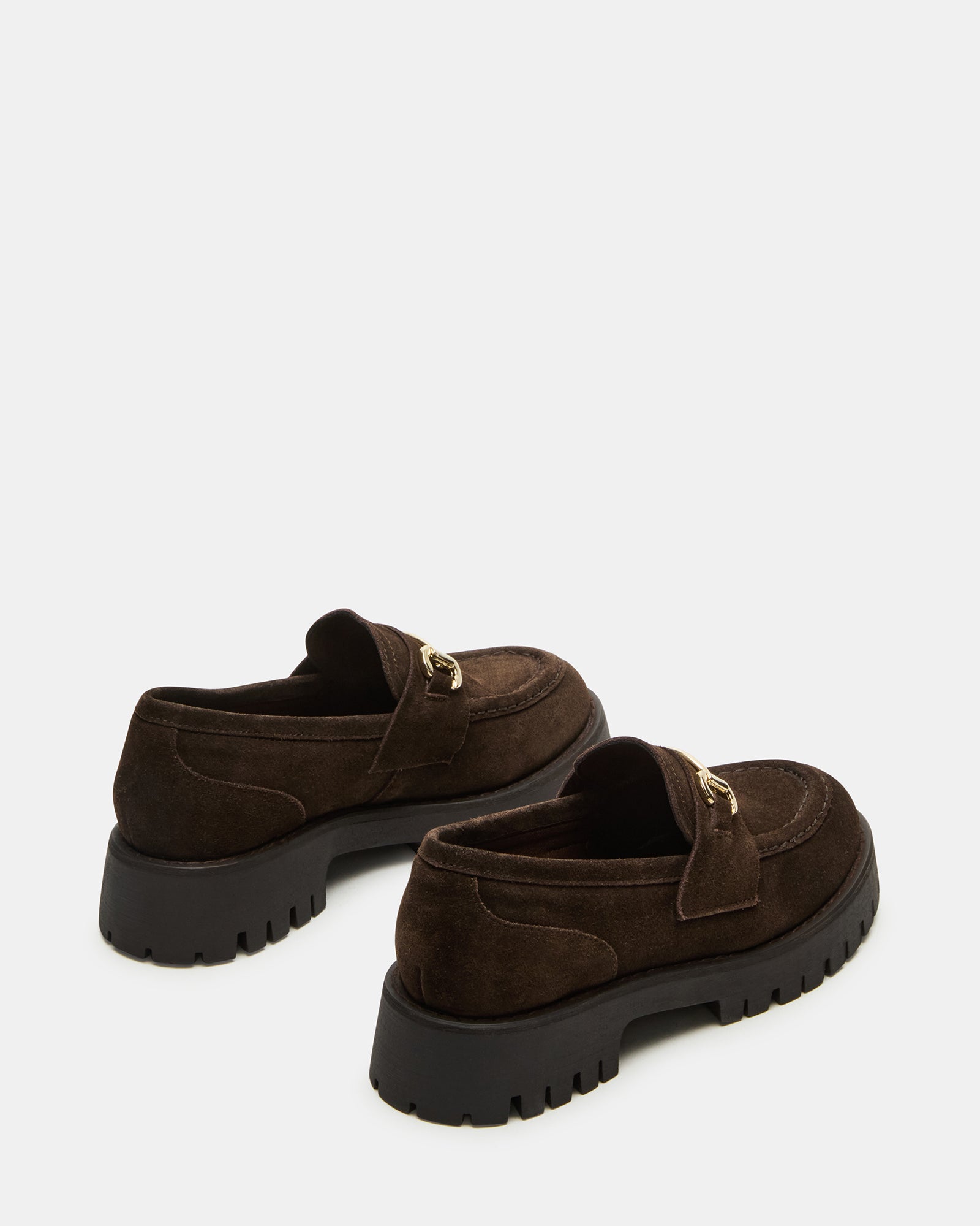 Side profile showing chunky lug sole and heel height