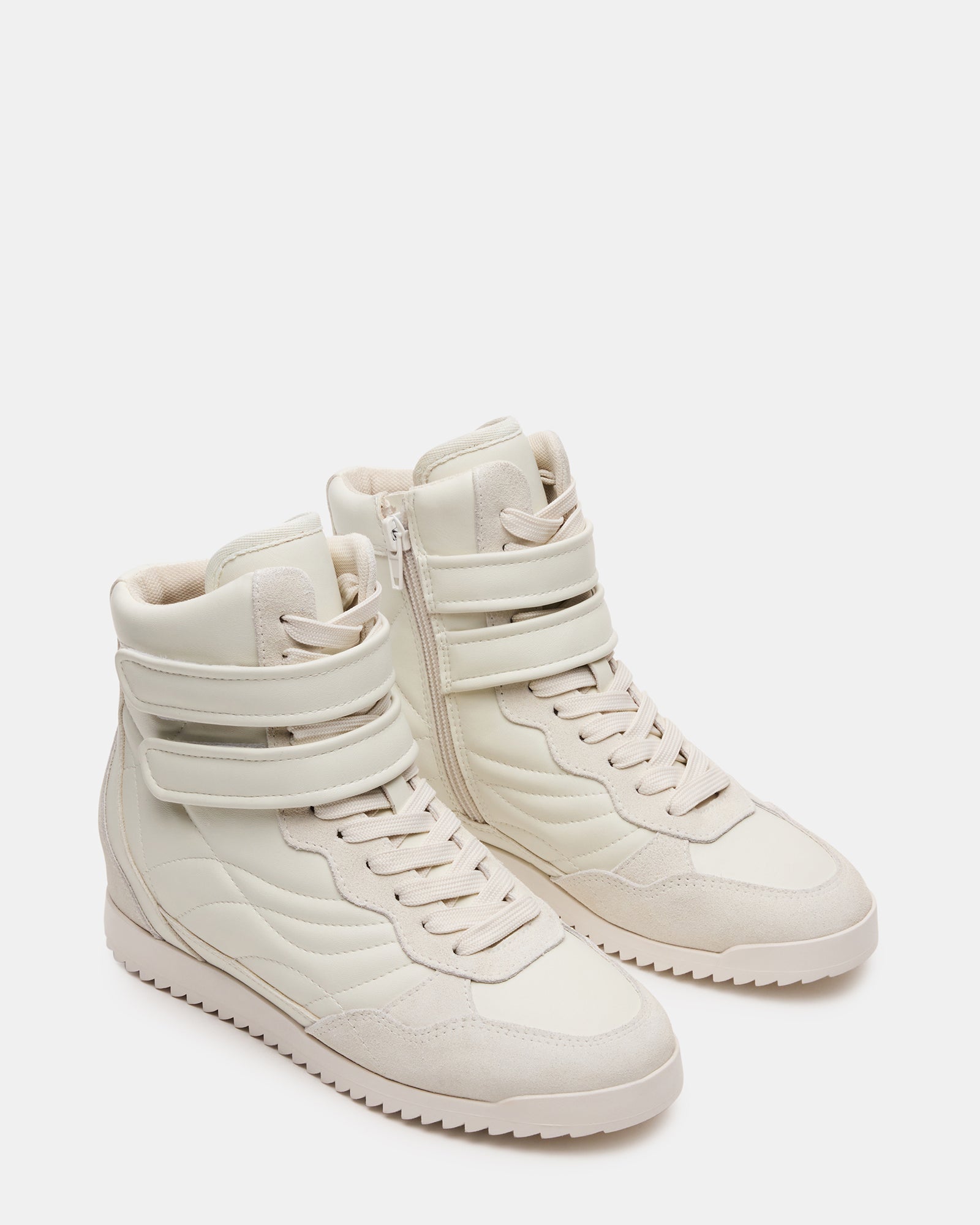 Comfortable white leather nursing shoes for all-day wear.