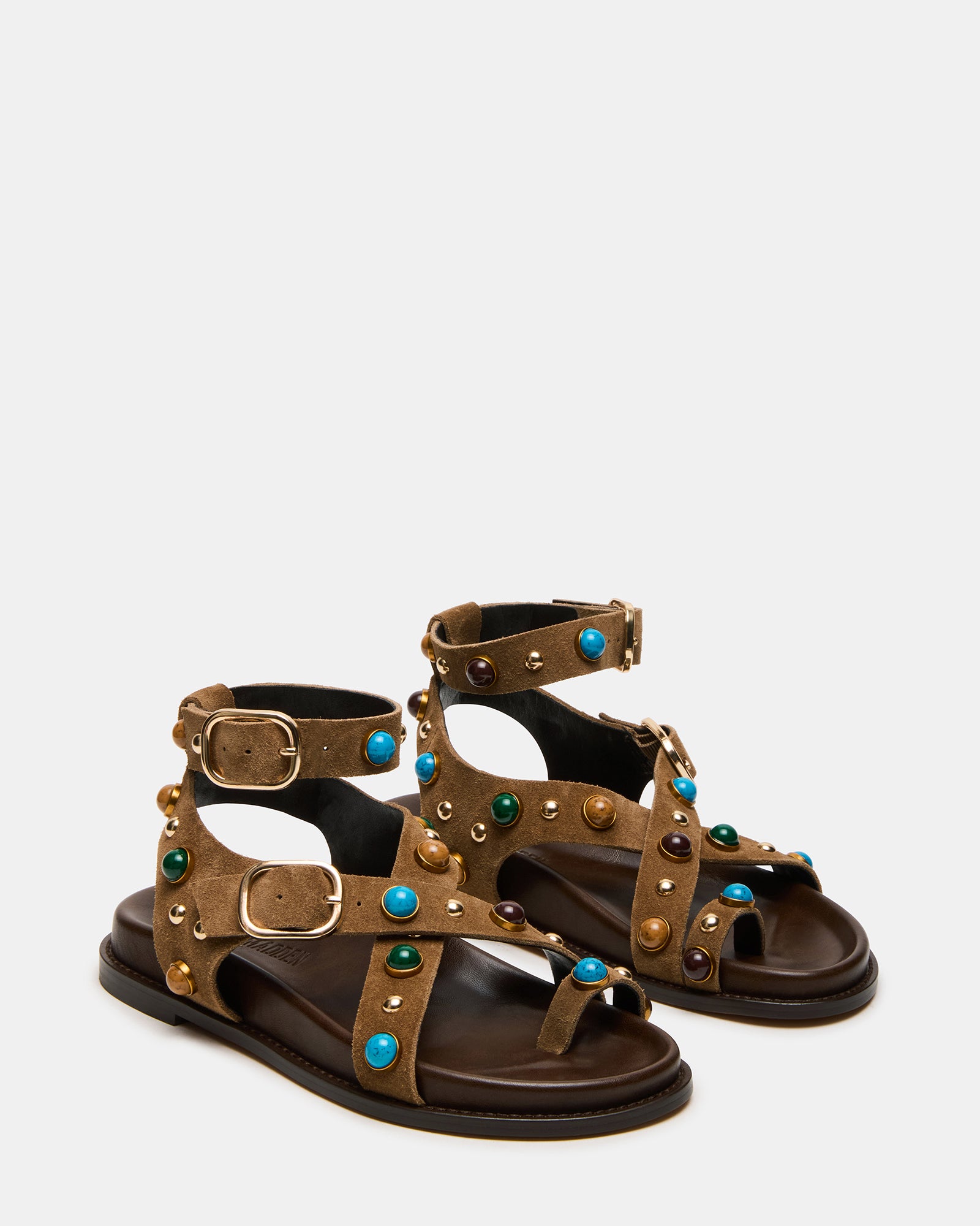Model wearing womens platform sandals with ankle strap, perfect for summer outings.
