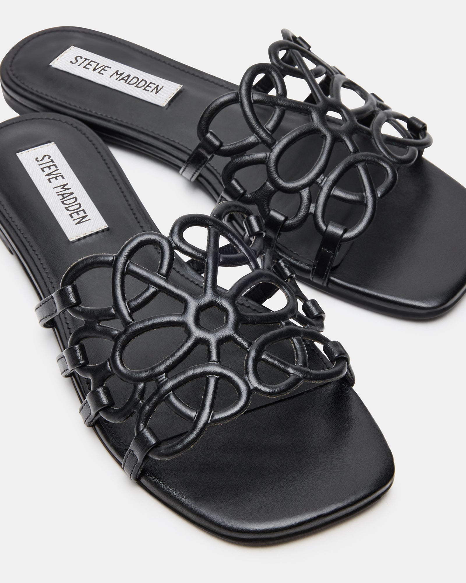 Worn black sandals men leather style with casual jeans