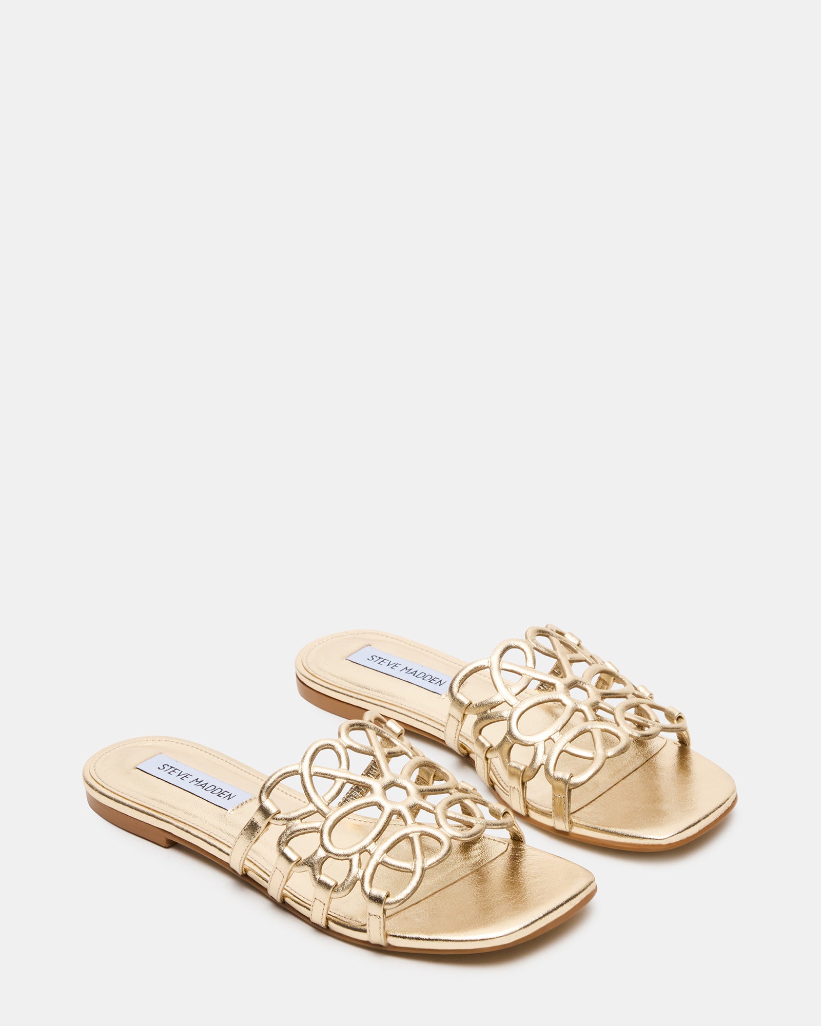 Close-up of square toe detail on mens luxury leather sandals