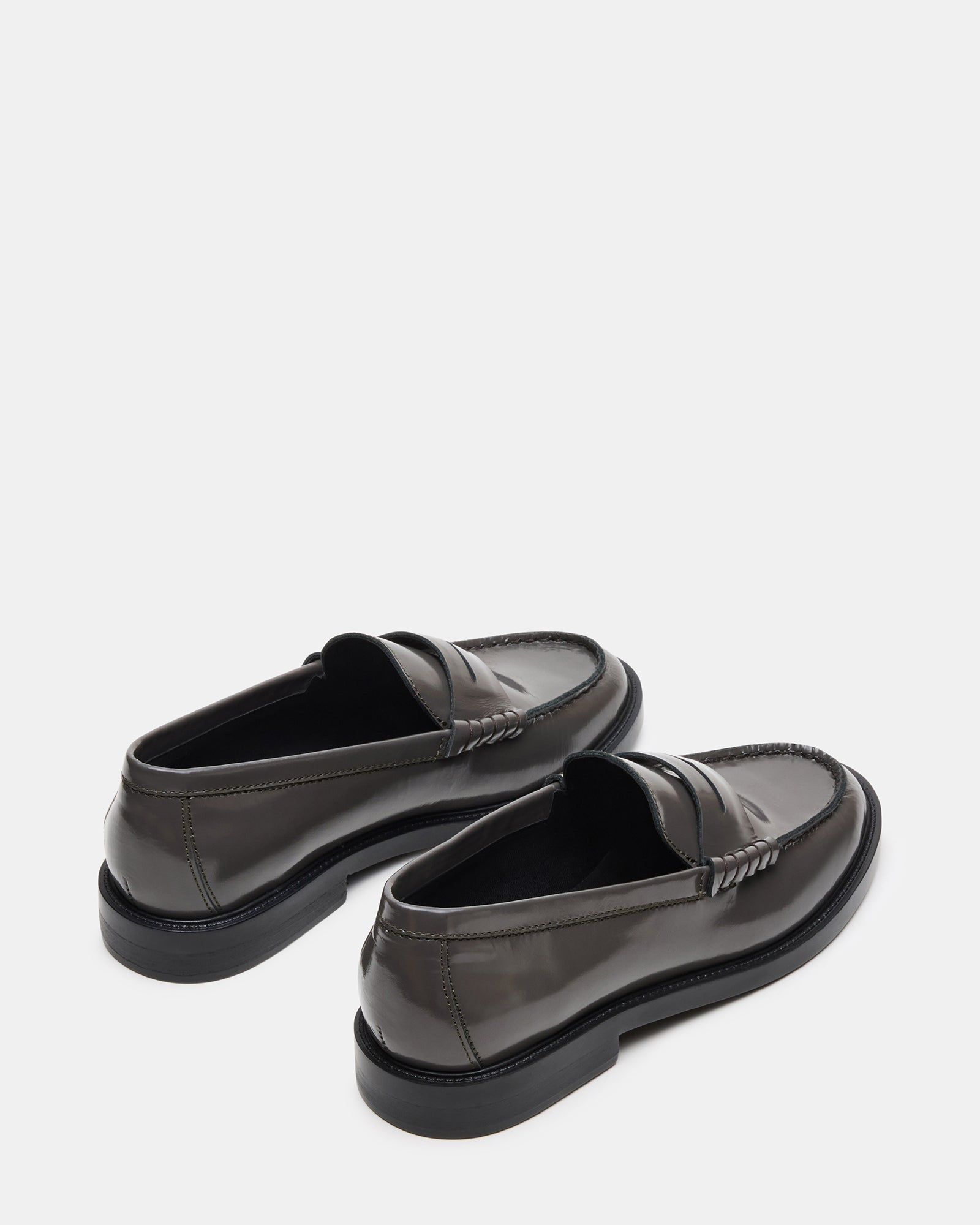 Close-up of the luxurious leather texture of Madison loafers.