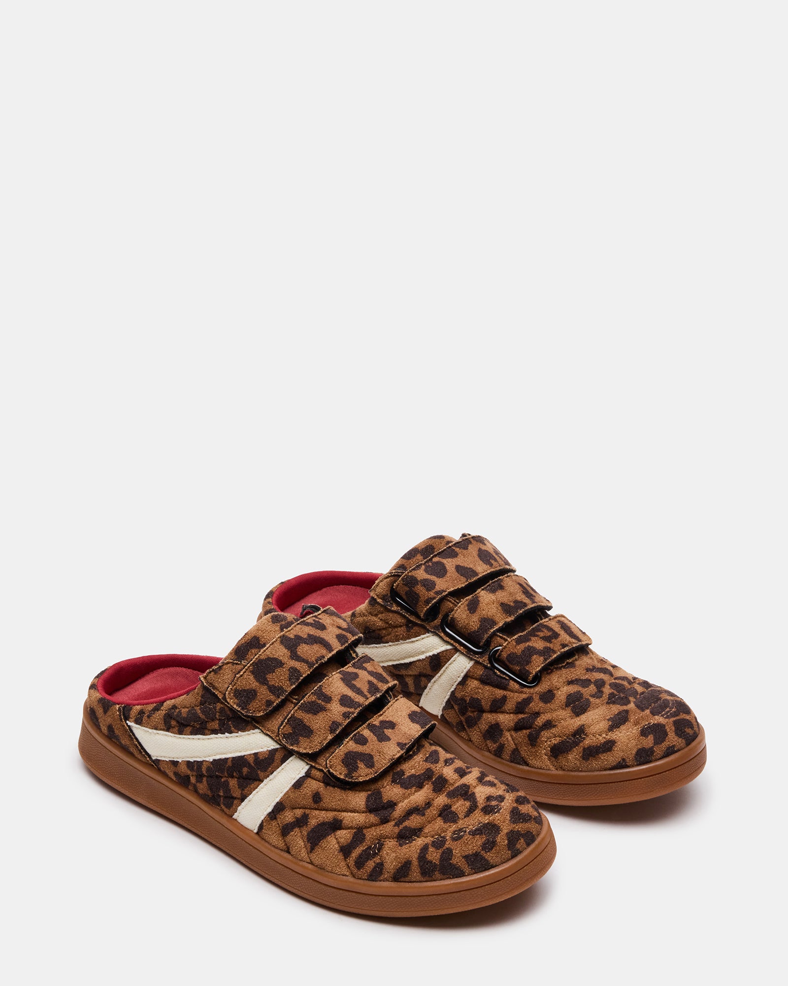 Top-down photo showcasing textile and microsuede finish of mens slip on sneakers