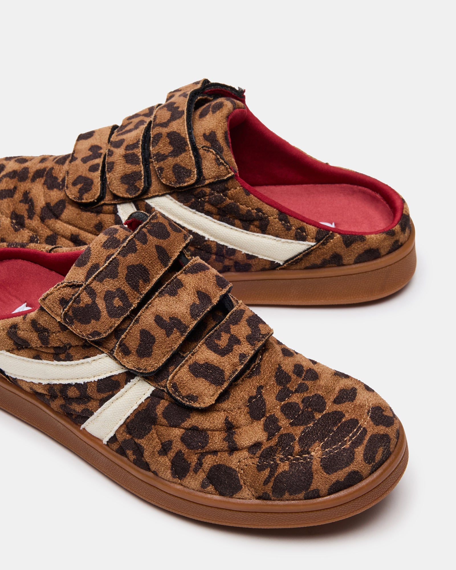 Back angle displaying heel height and secure fit of vans velcro shoes alternative