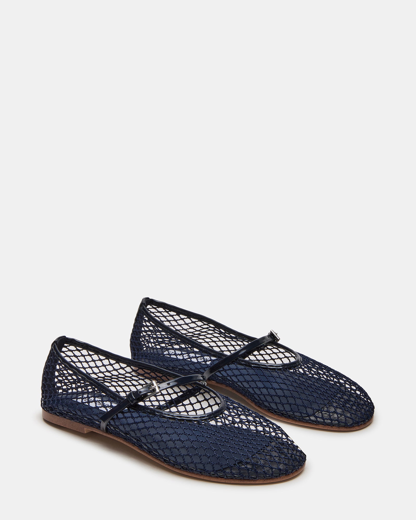 Side view of comfortable Mary Jane shoes with breathable mesh material