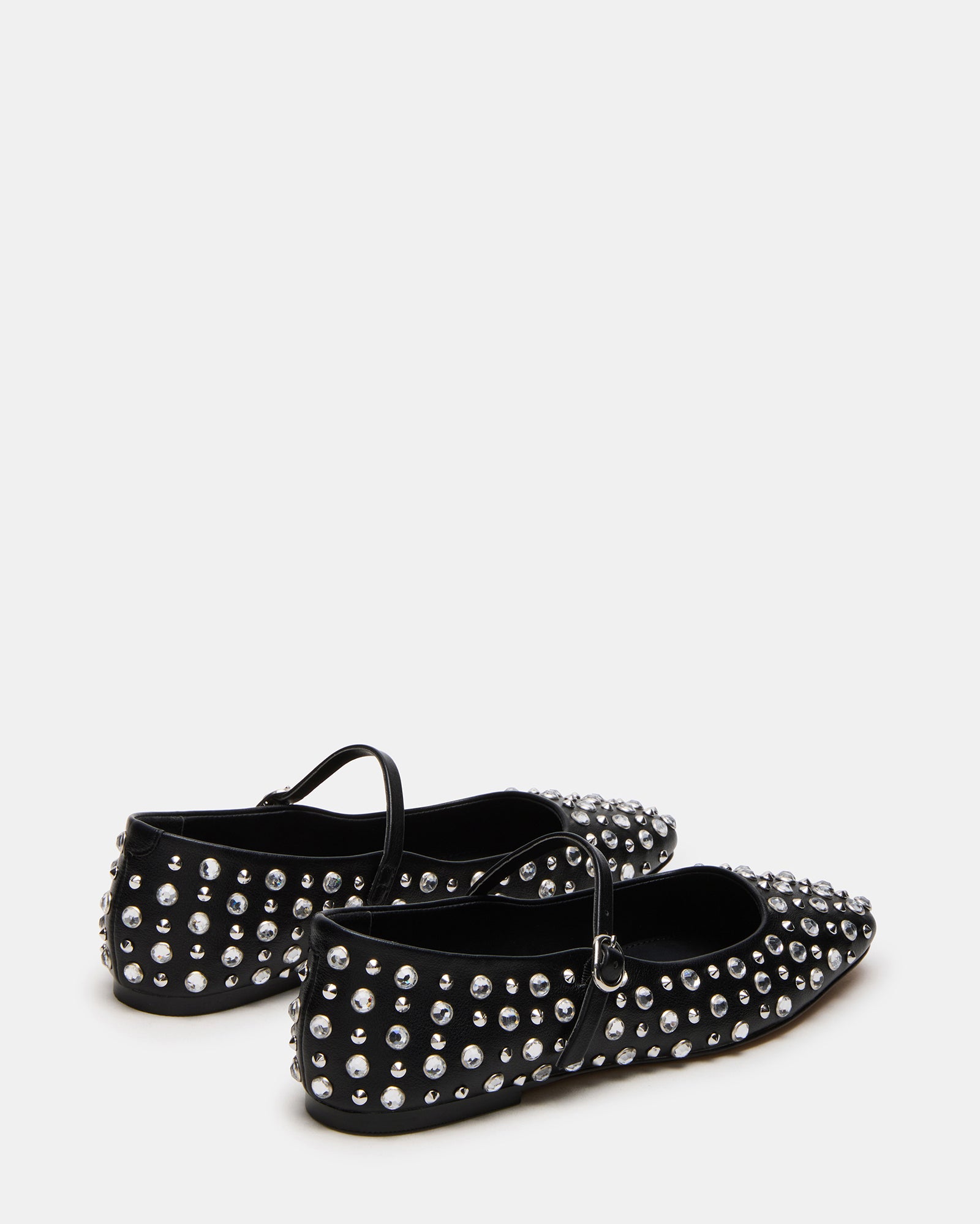 Side view of comfortable flats showcasing the square toe design.