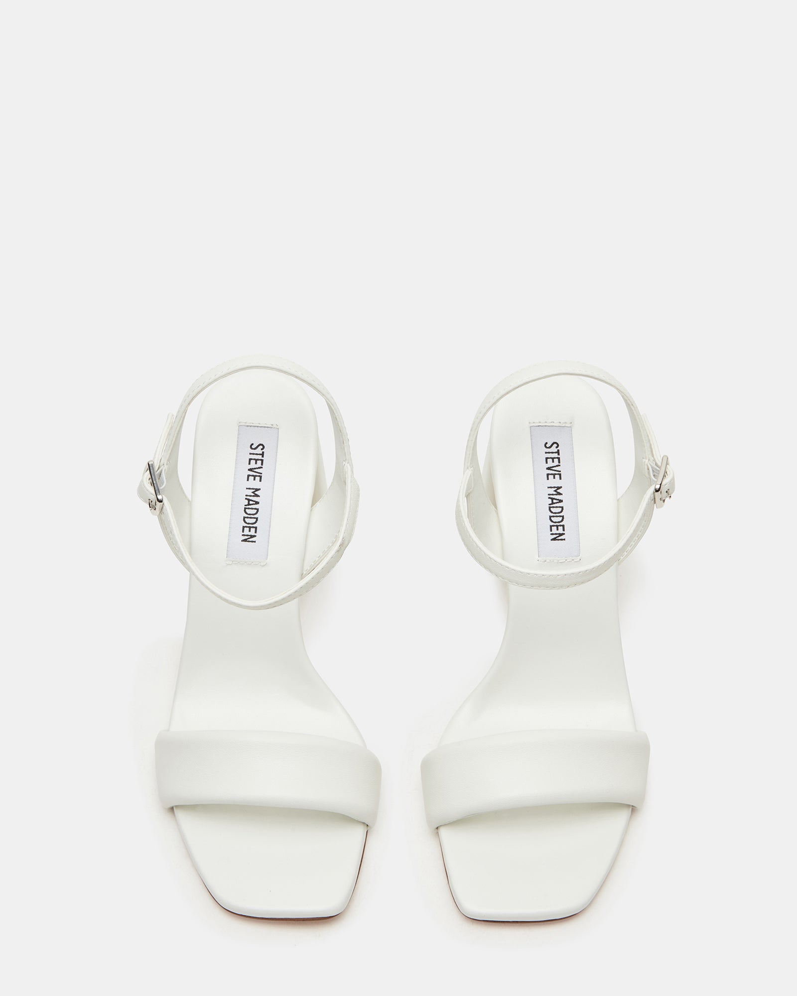 Close-up of Mareena black leather sandals showing stitch detail