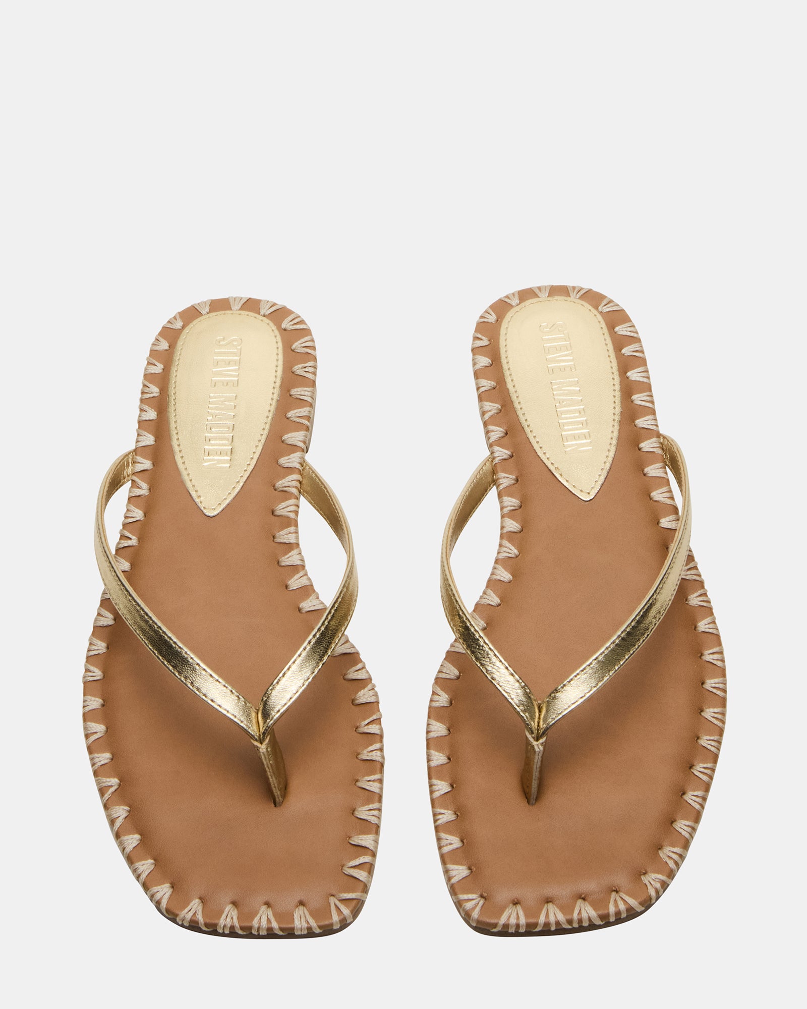 Side view of gold platform sandals with chunky heel for women