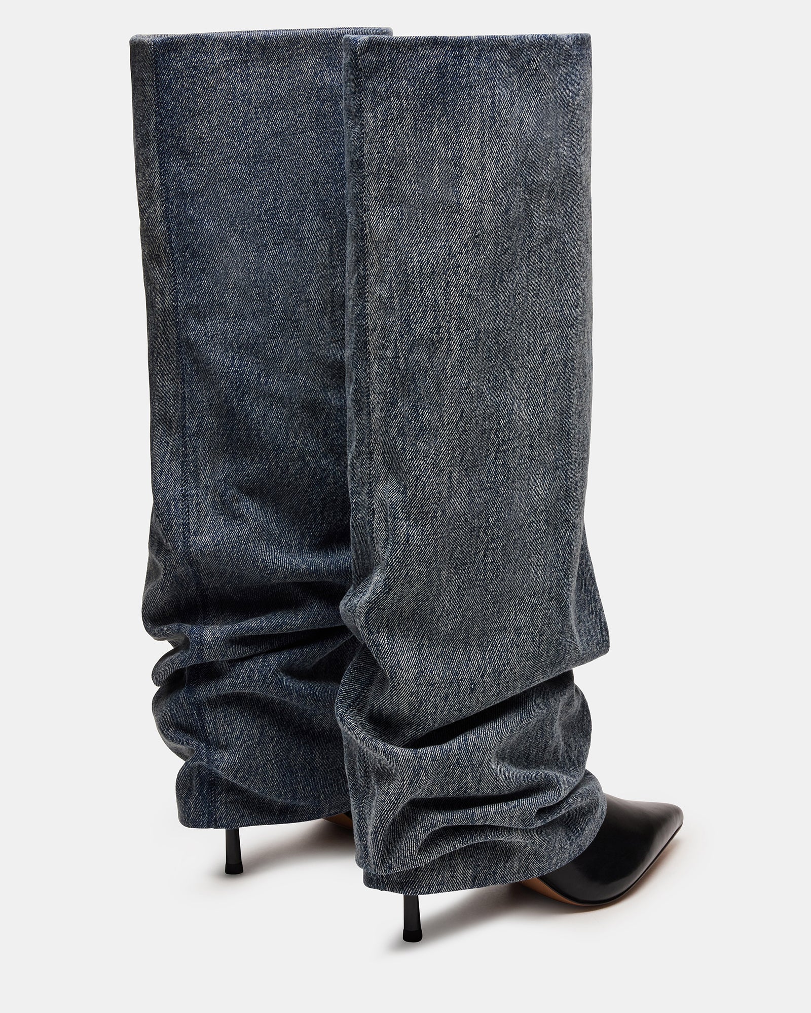 Close-up of the cuffed fold-over detail on the Marengo Denim Boots.