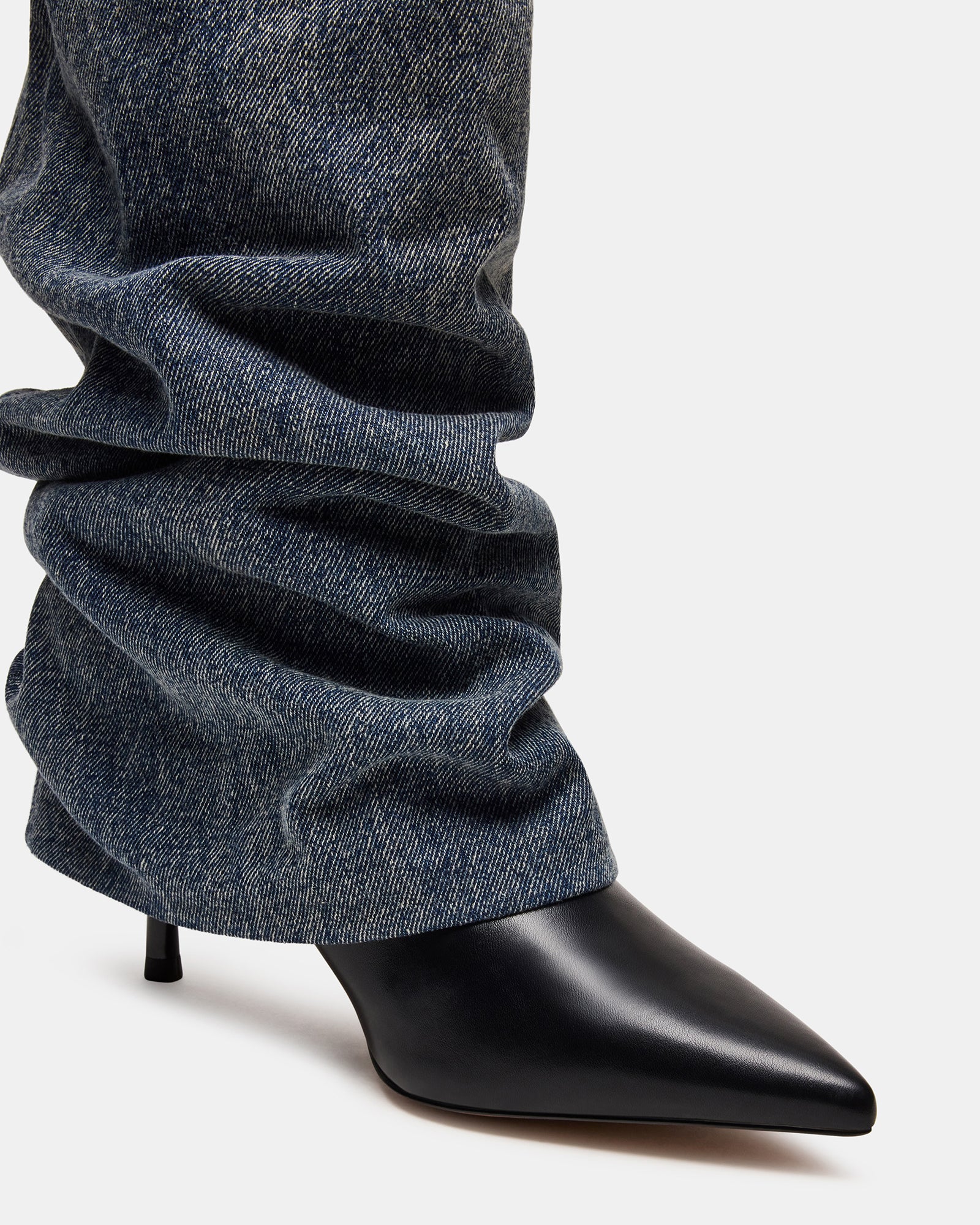 Full view of the Chic Marengo Boots styled with denim, perfect for a night out.