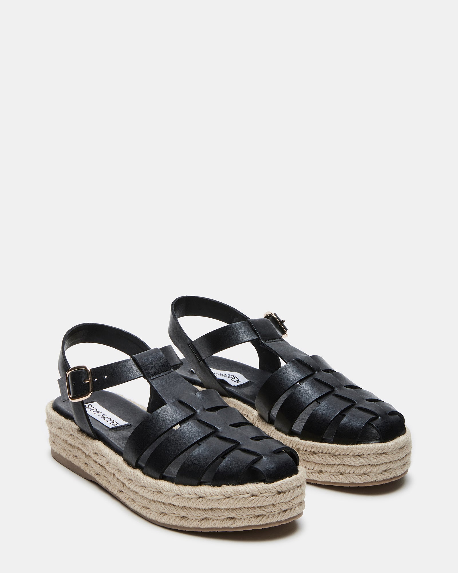 Side view of the Marlin leather sandal highlighting the 1.5-inch flatform sole