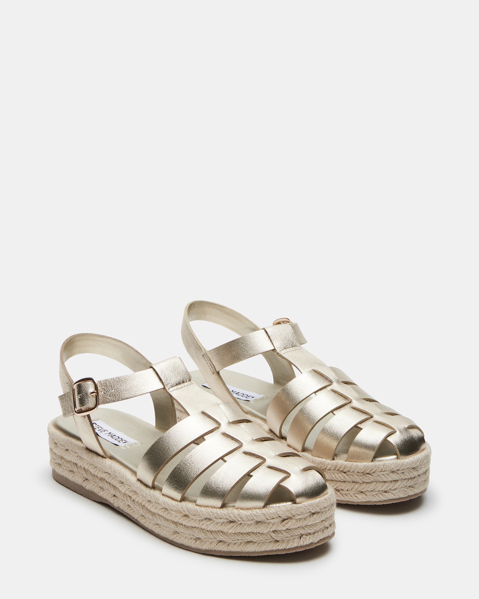 Close-up of flatform sole and leather stitching details
