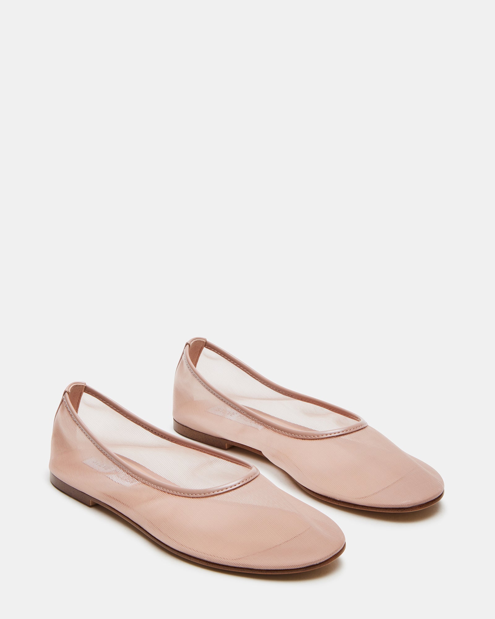 Close-up of ballet ballerina flats highlighting flexible synthetic sole