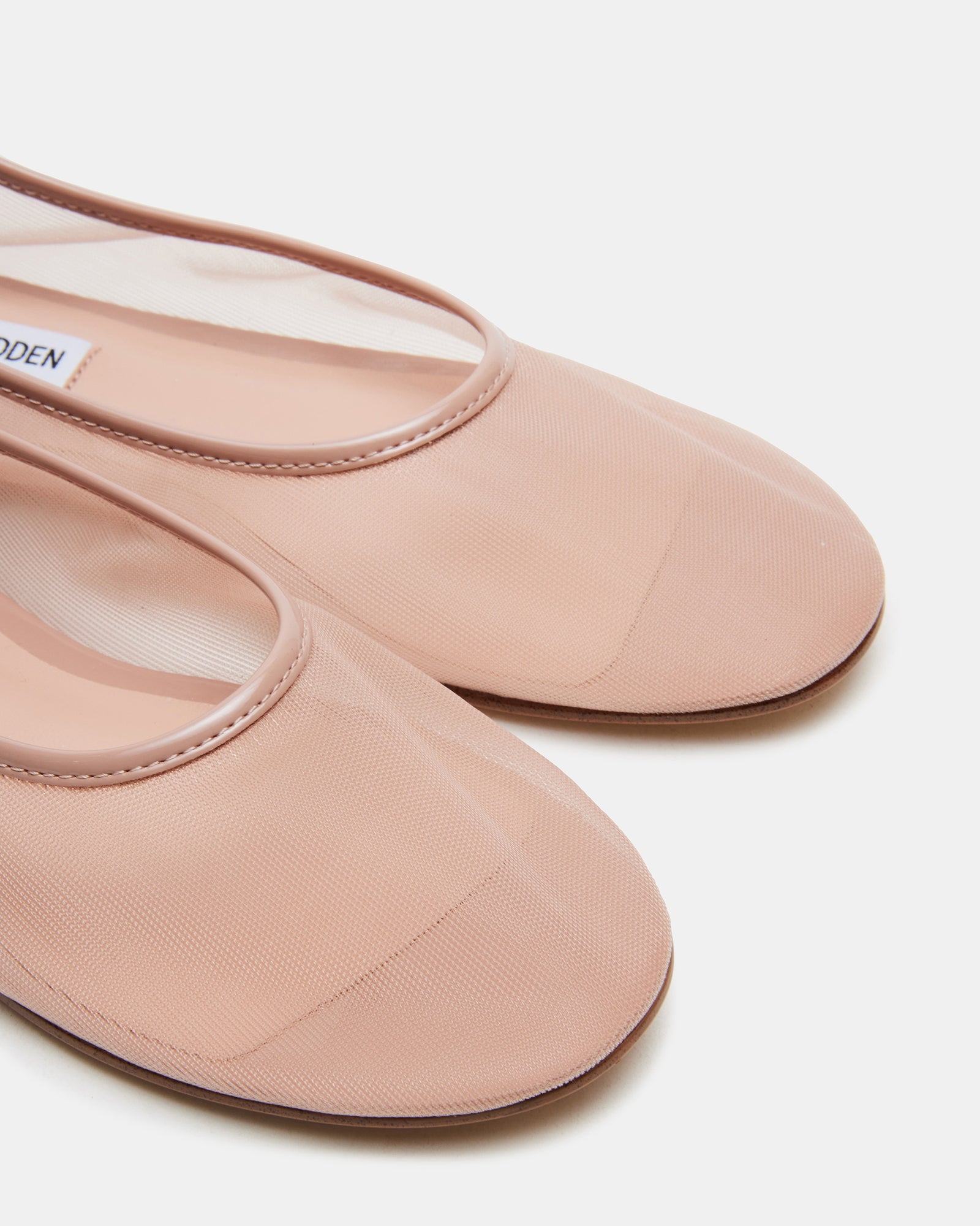 Meadow Blush ballet flats angled to show breathable mesh detail