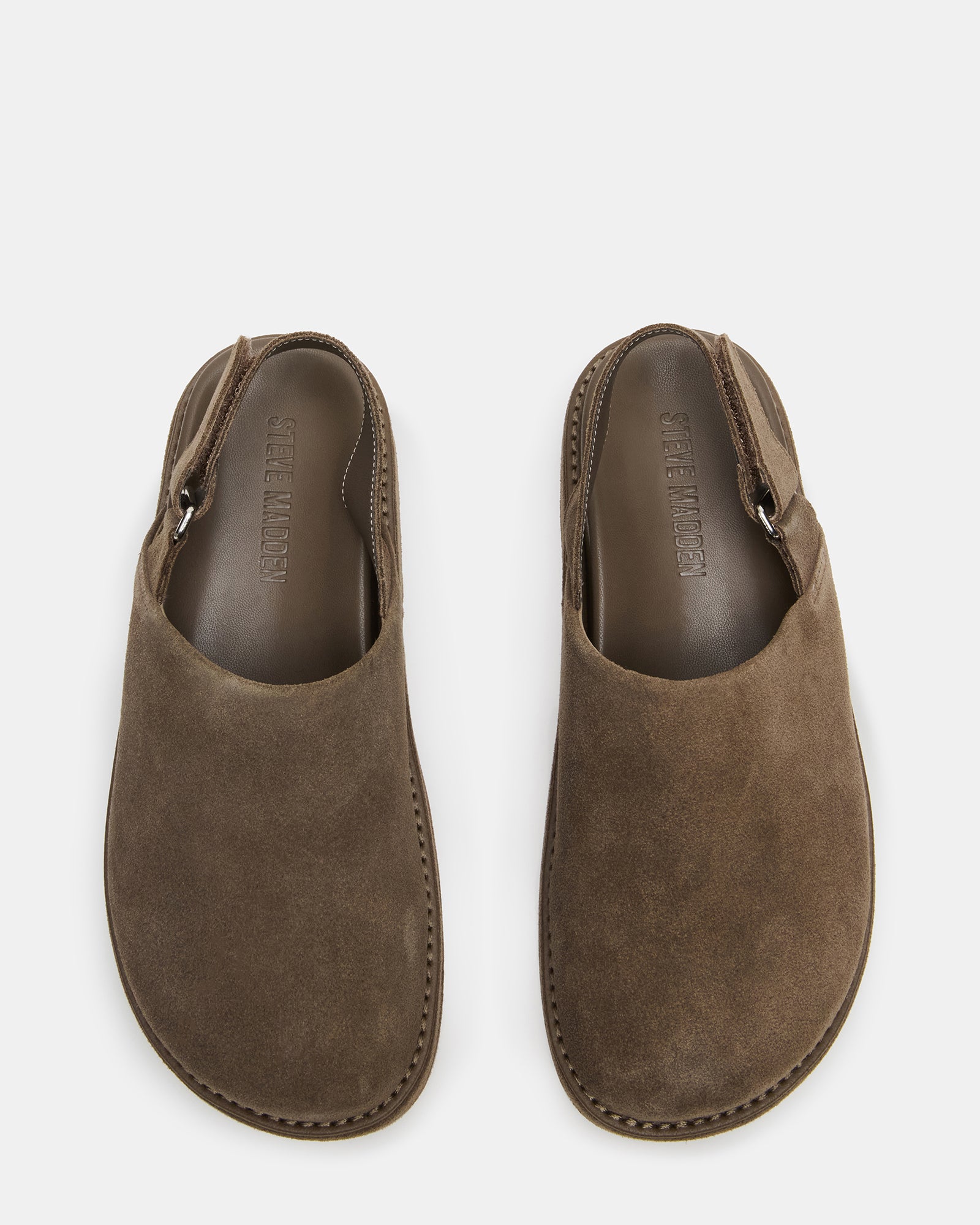 Mellow Grey Sage slingback clogs worn with a casual outfit for a chic look.