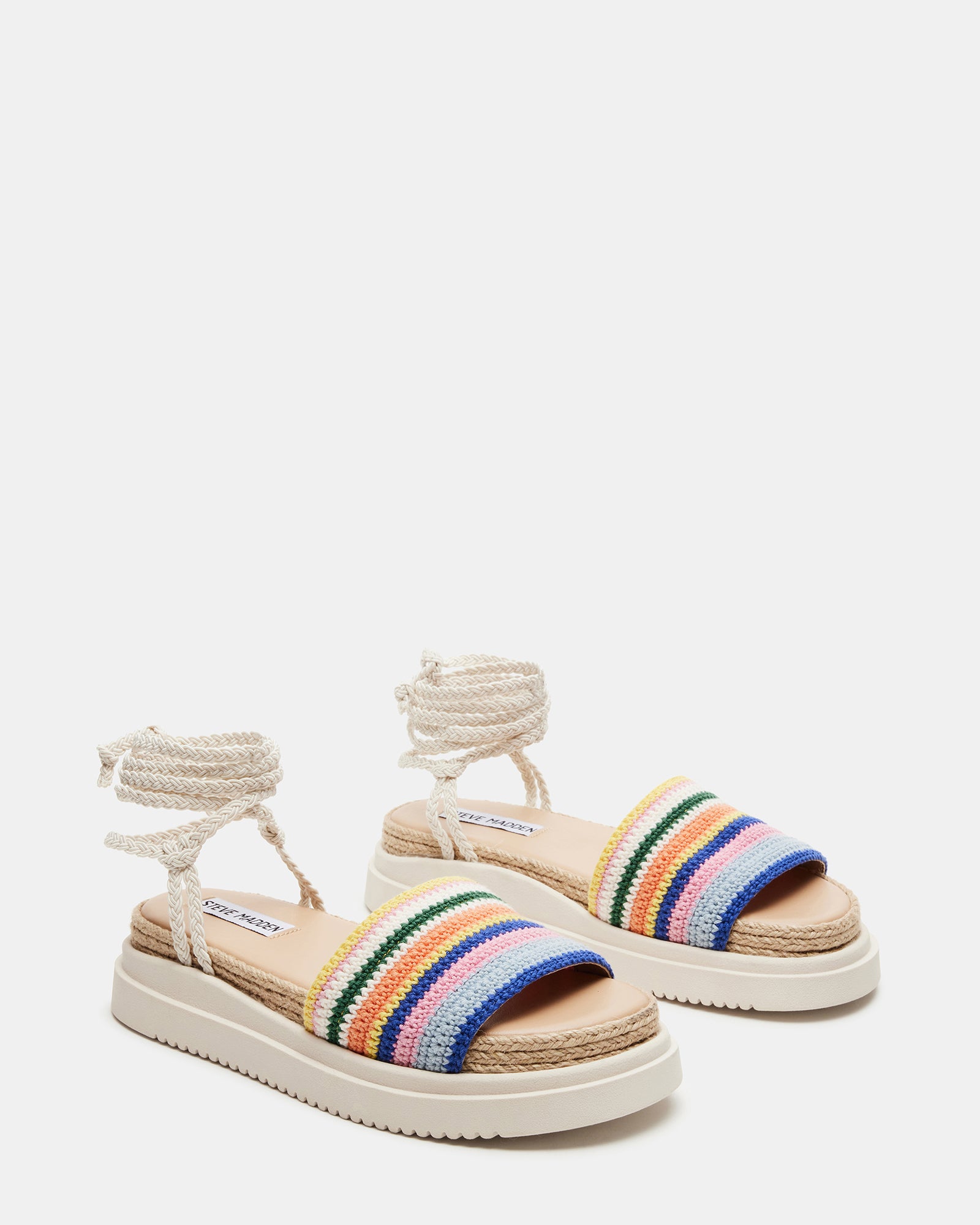 Top view of stylish flatform sandals perfect for summer outings.