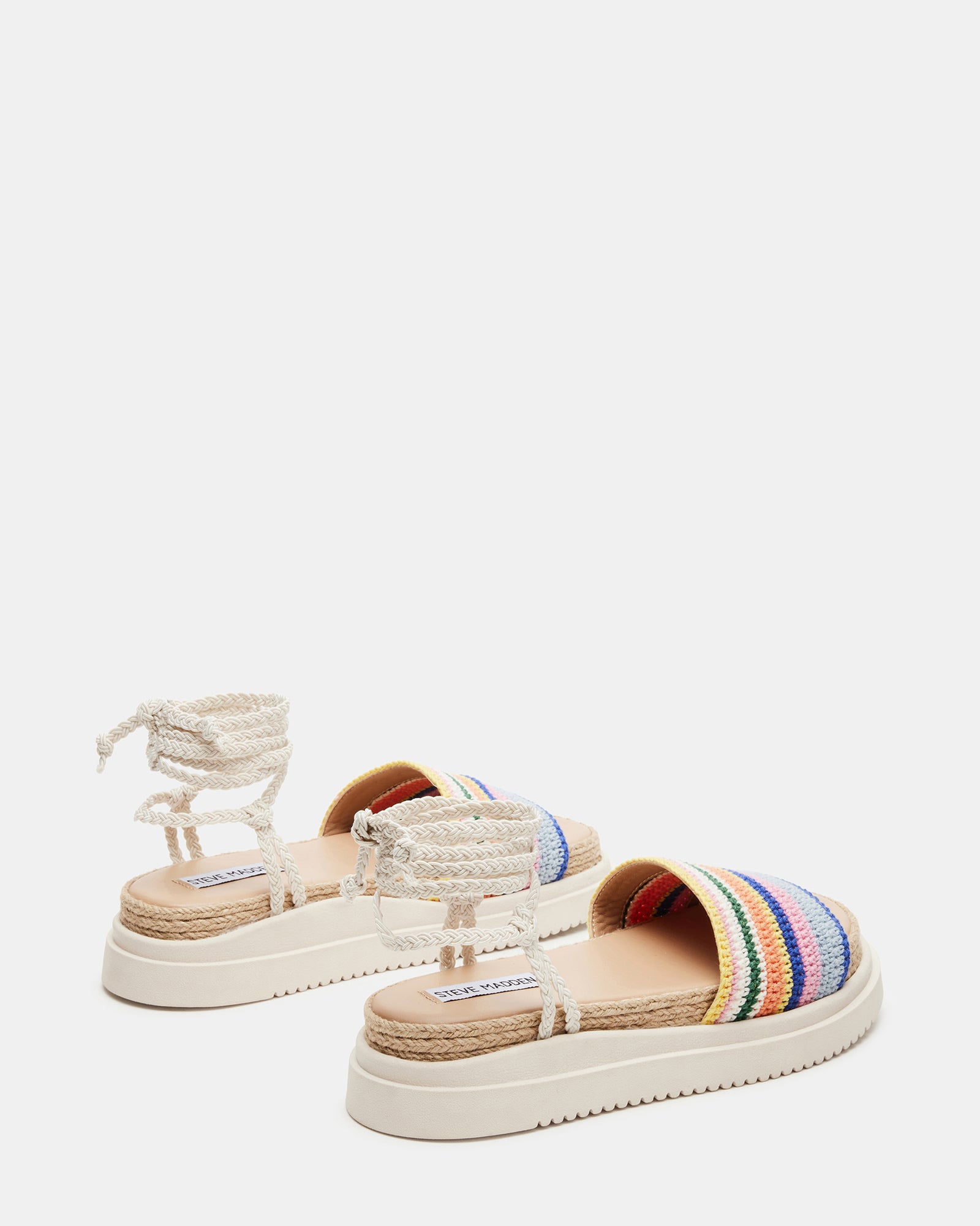 Top view of stylish flatform sandals perfect for summer outings.