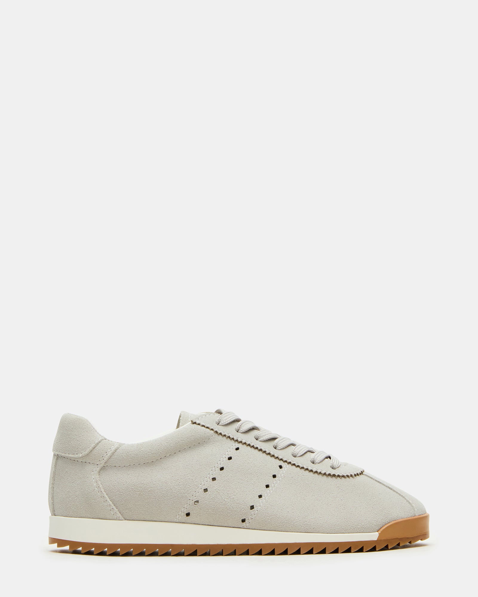 Grey suede Bottega sneakers with lace-up design and versatile style
